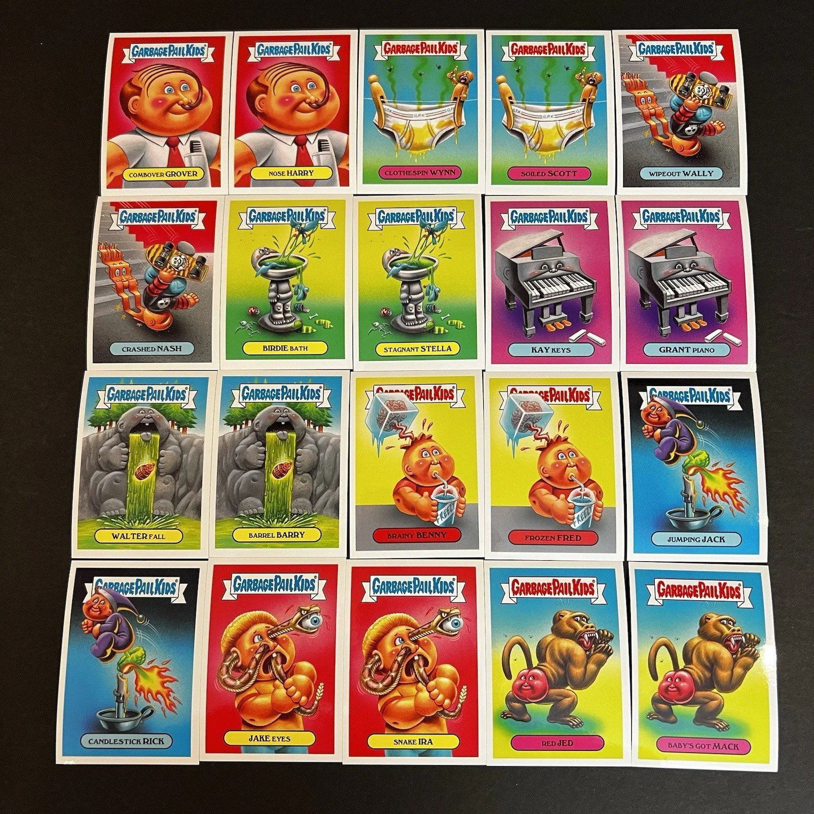Garbage Pail Kids Classic Sticker Set Complete 40 card Set - 2017