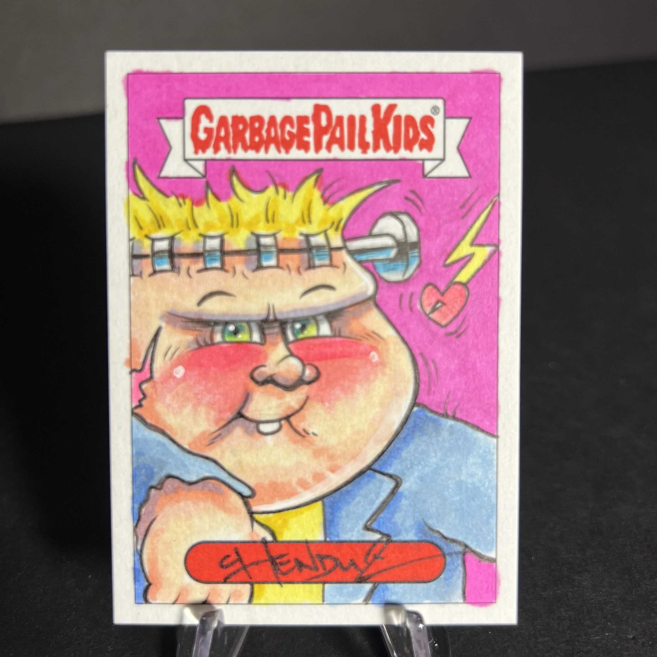 GARBAGE PAIL KIDS FRANK N. STEIN SKETCH CARD CHENDUZ DISGUSTING DATING 2022