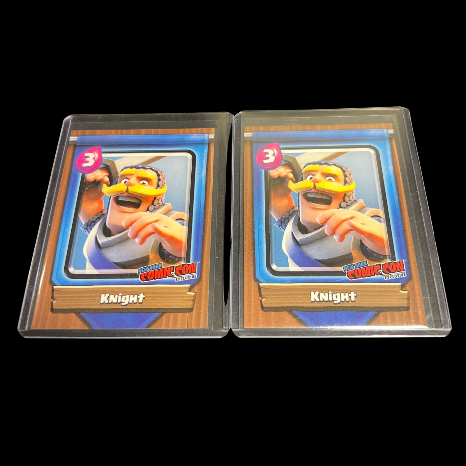 CLASH ROYALE KNIGHT NYCC EXCLUSIVE TOPPS CARD LOT OF 2 2018