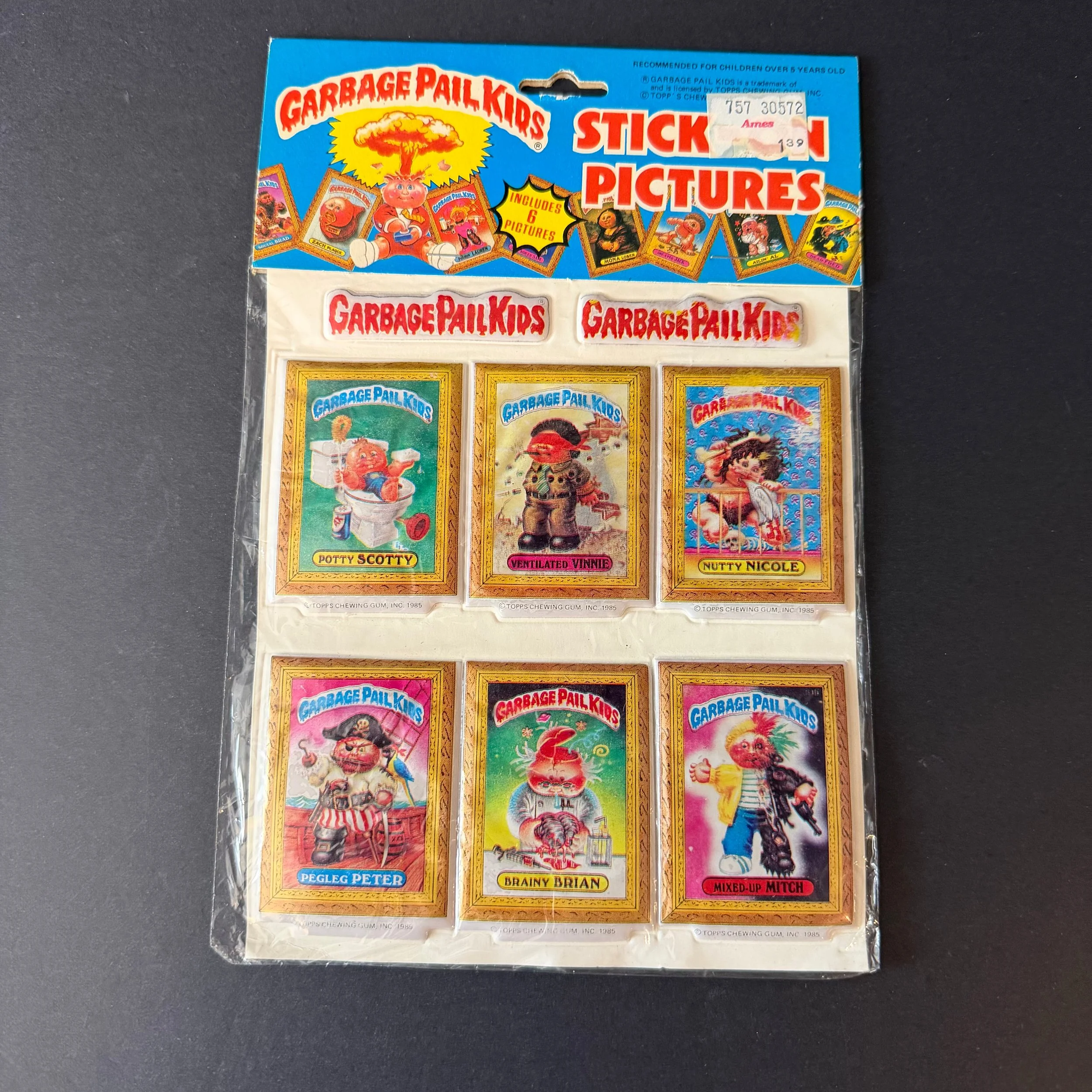 Garbage Pail Kids Imperial Toys Stick-Ons – Potty Scotty