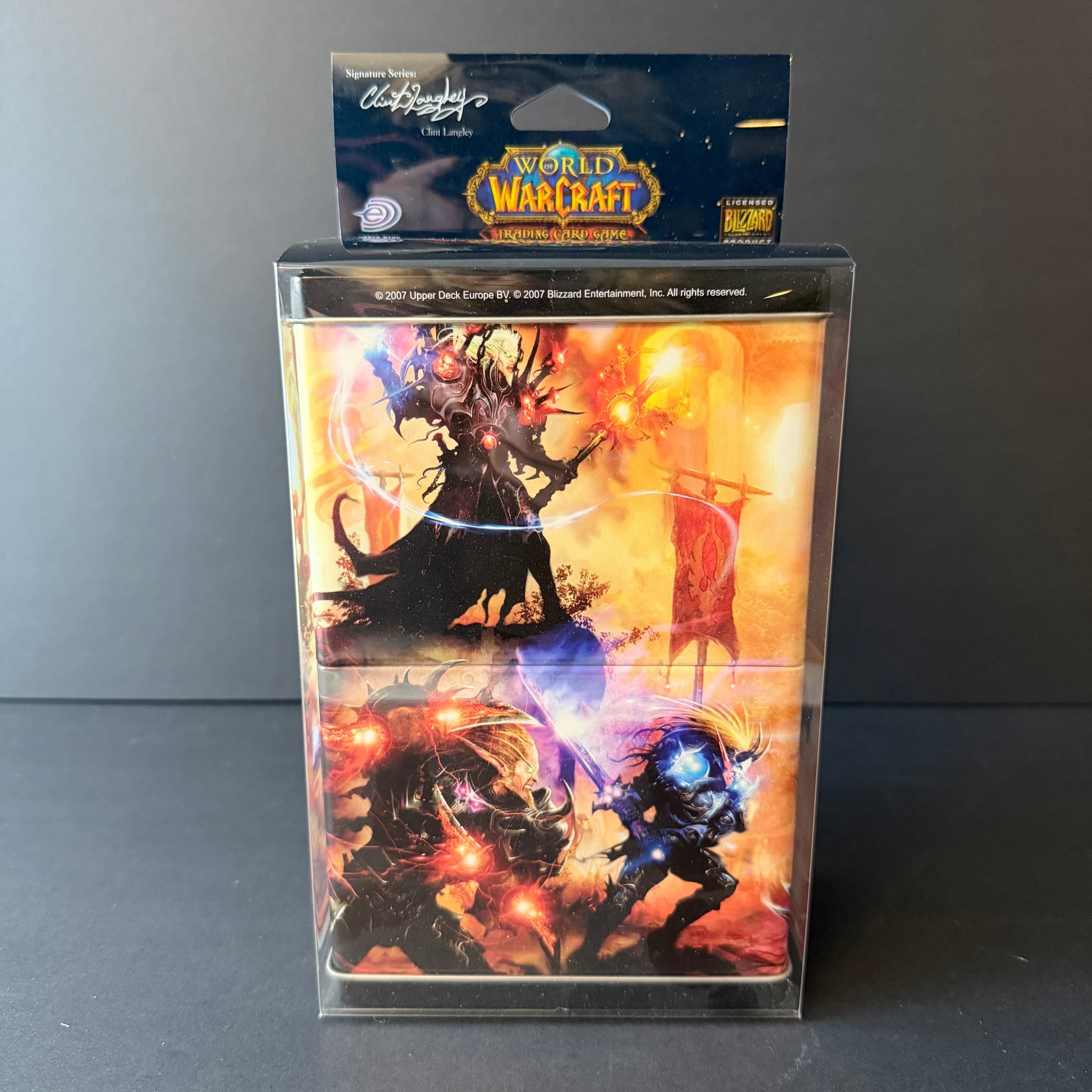 WORLD OF WARCRAFT TCG SIGNATURE SERIES CLINT LANGLEY TIN BOX SEALED 2007
