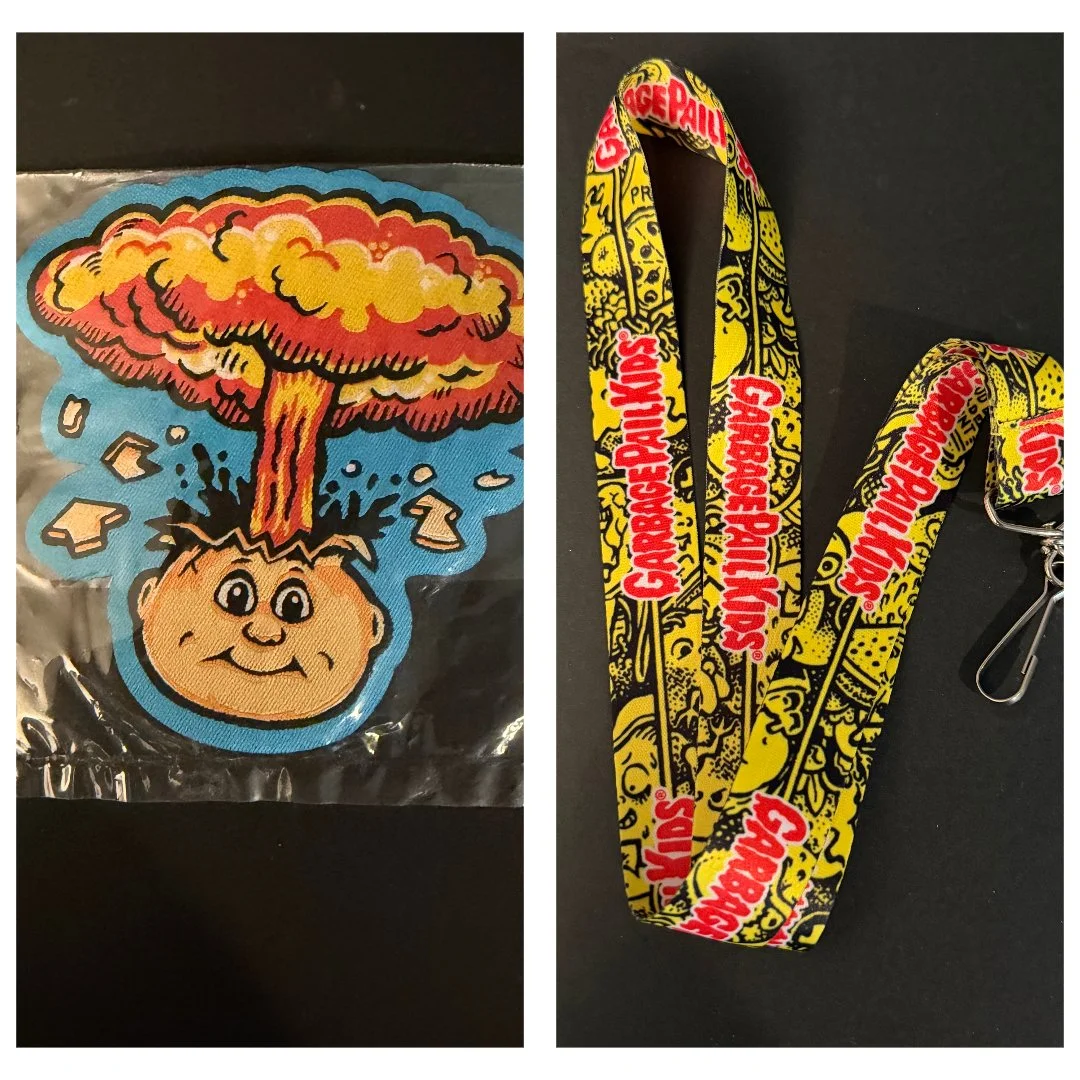 Garbage Pail Kids Adam Bomb Iron-On Patch + Lanyard!