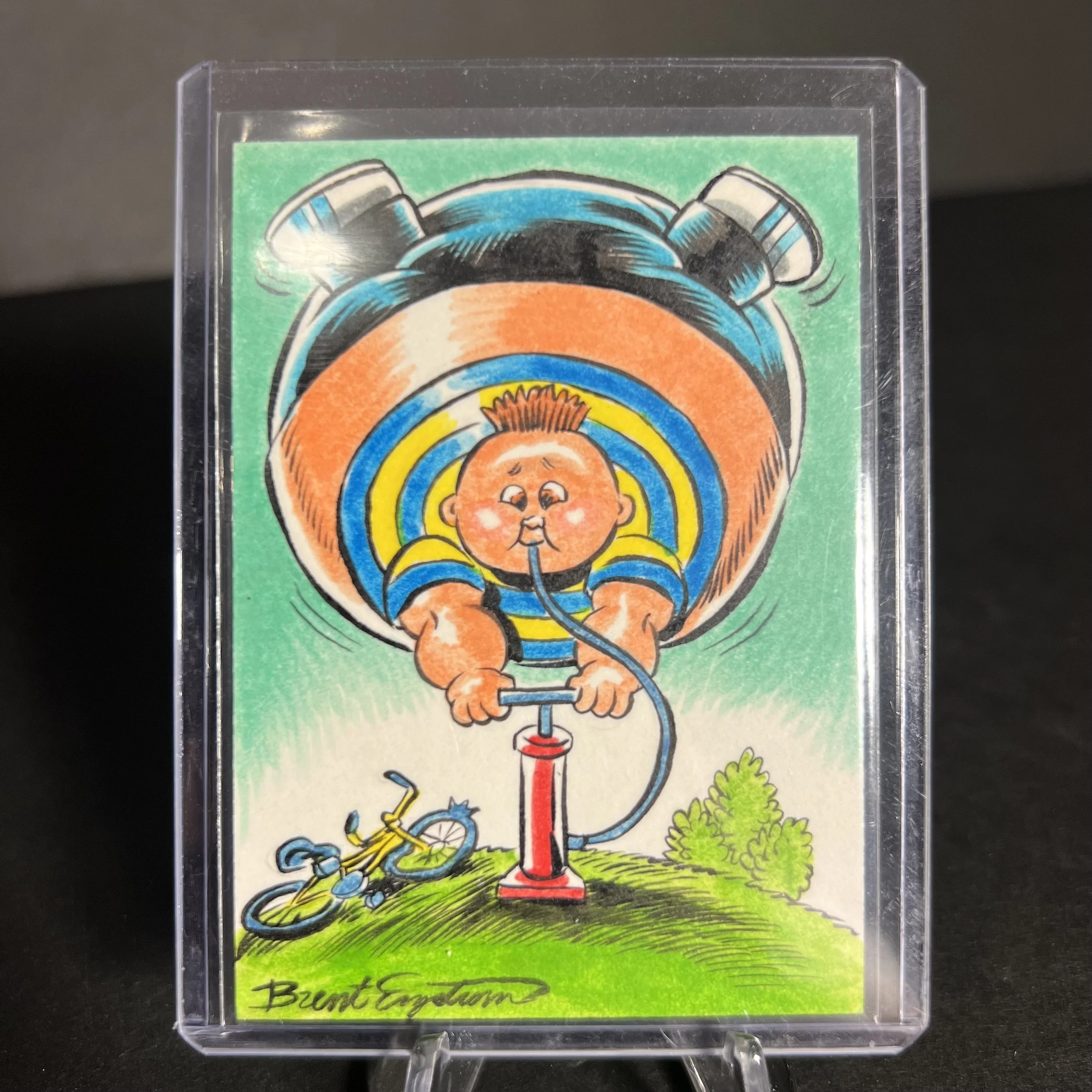 GARBAGE PAIL KIDS WILL EXPLODE ARTIST SKETCH CARD BRENT ENGSTROM ART