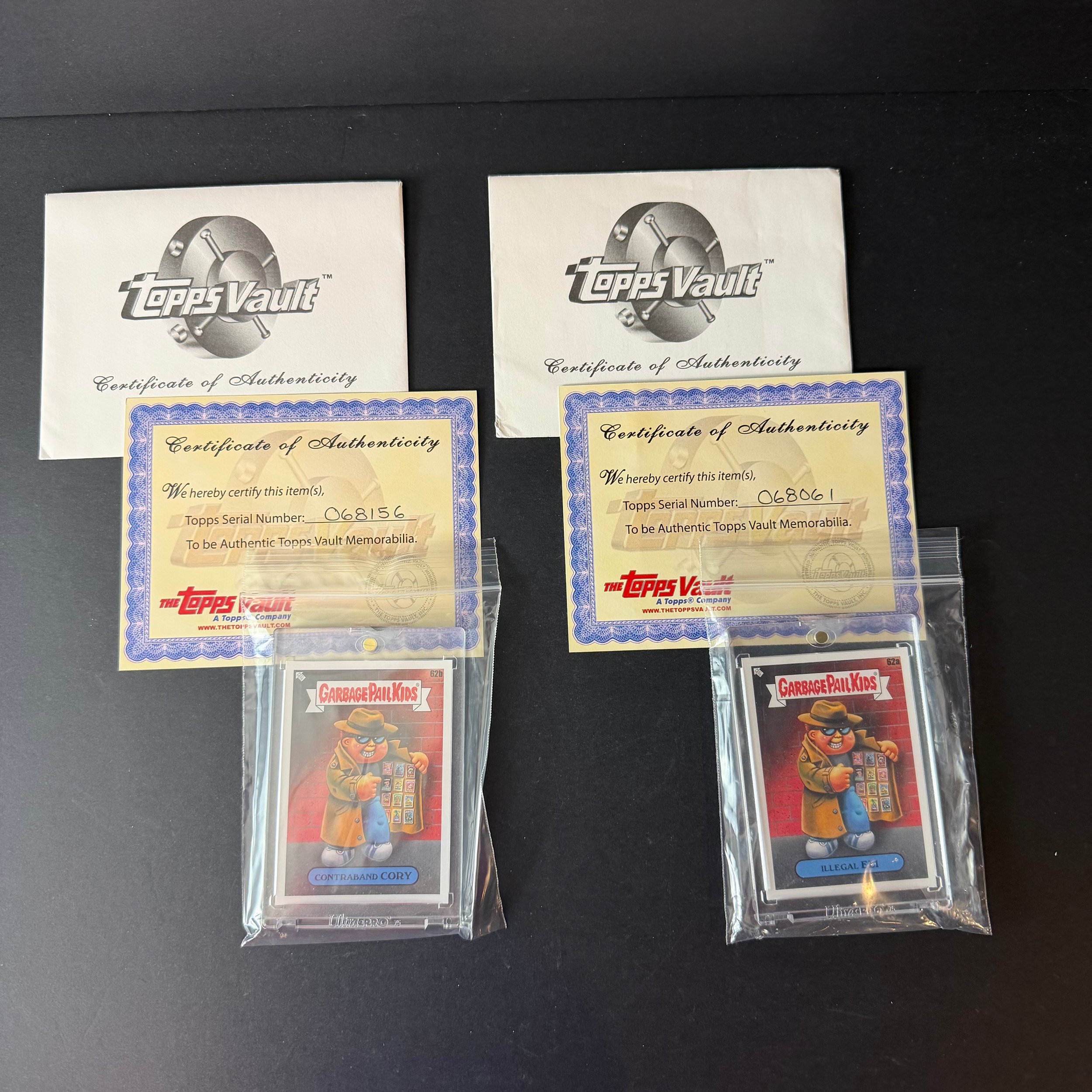 GARBAGE PAIL KIDS TOPPS VAULT LATE TO SCHOOL CONTRABAND CORY ILLEGAL ELI 1/1