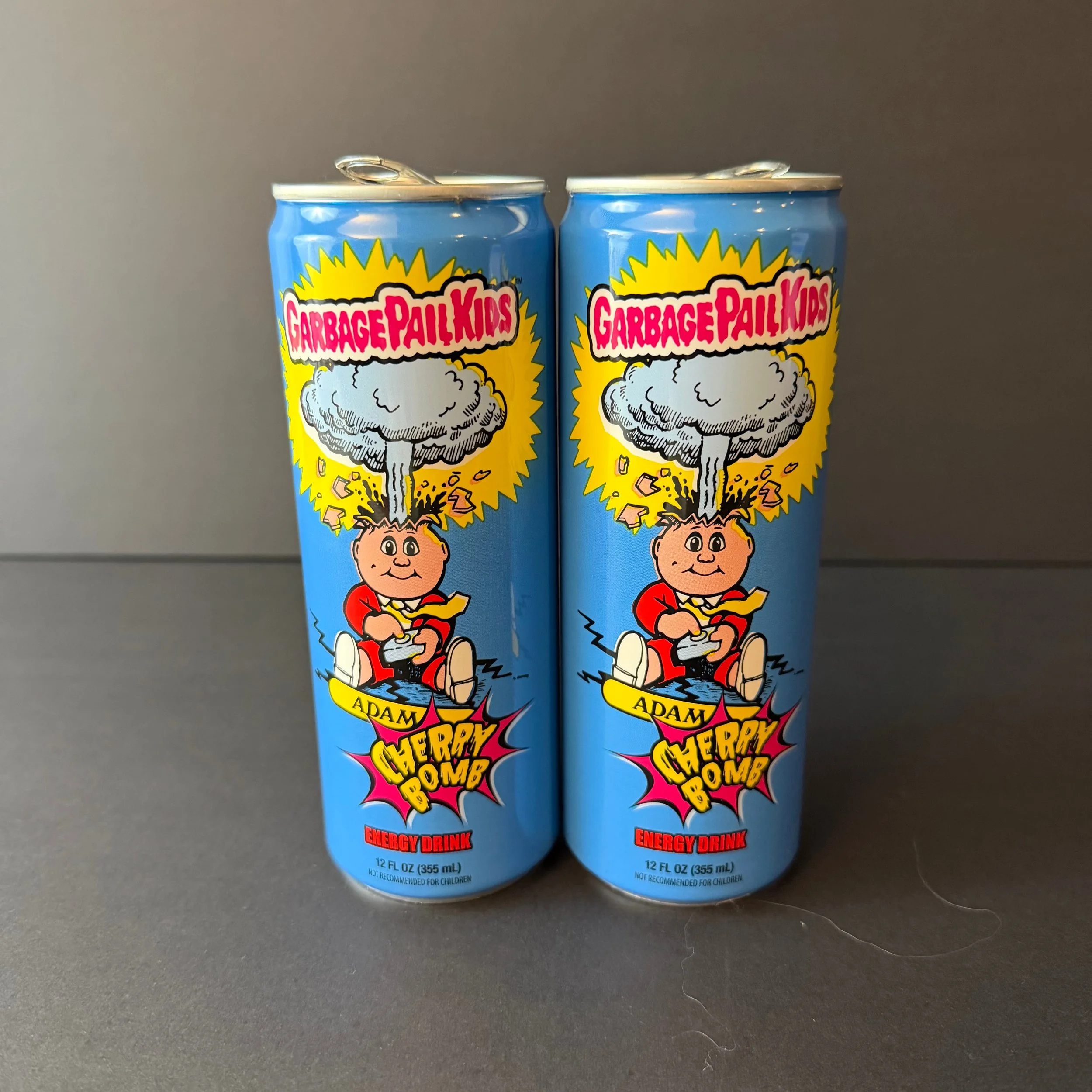 Garbage Pail Kids "Cherry Bomb" Energy Drink – Lot of 2 Empty Cans