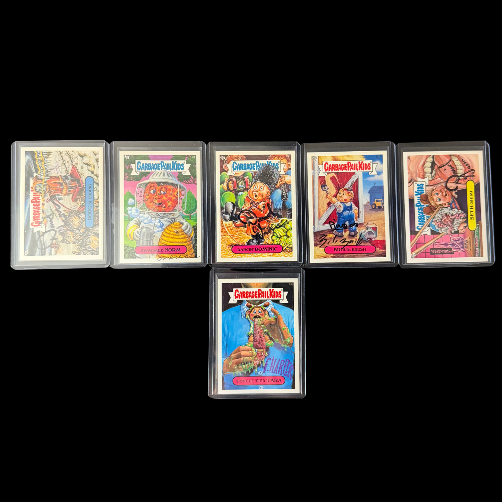 GARBAGE PAIL KIDS BONUS CARD AUTOGRAPH LOT OF 6 ALL NEW SERIES 4-7