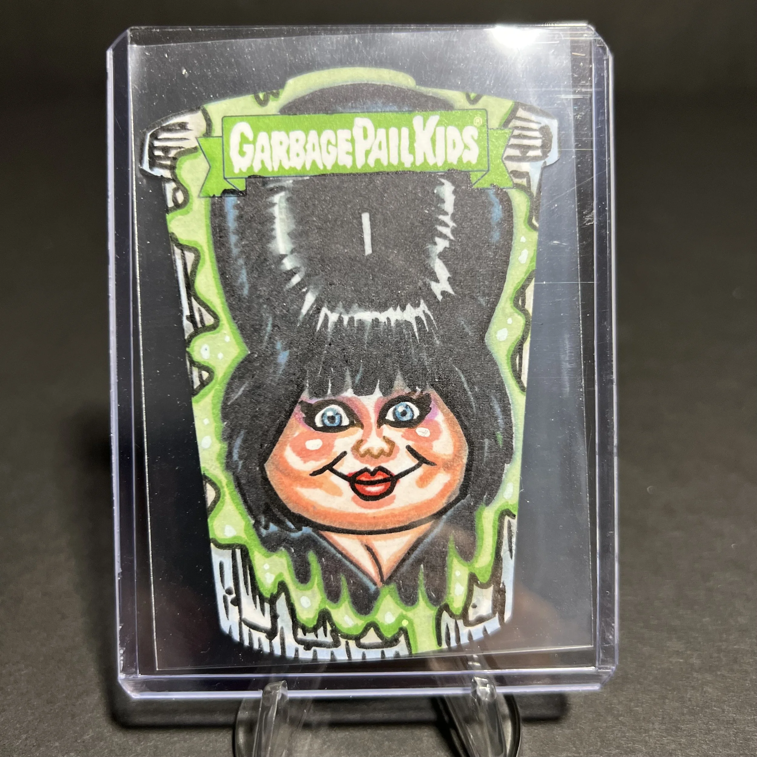 EL VERA TRASH CAN SHAPED SKETCH CARD BY Victor Moreno 35TH ANNIVERSARY