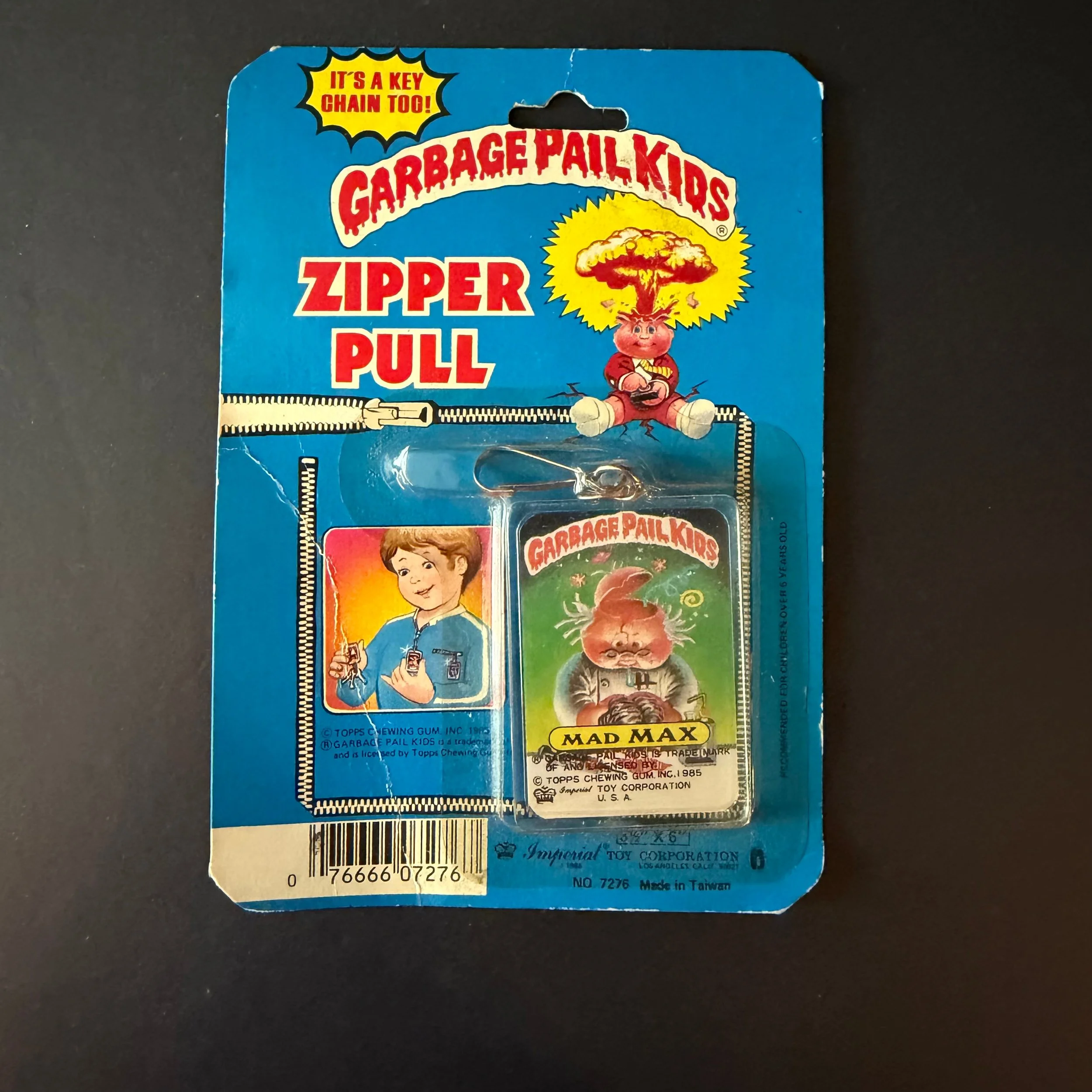 GARBAGE PAIL KIDS ZIPPER PULL- MAD MAX Imperial Toy 1986