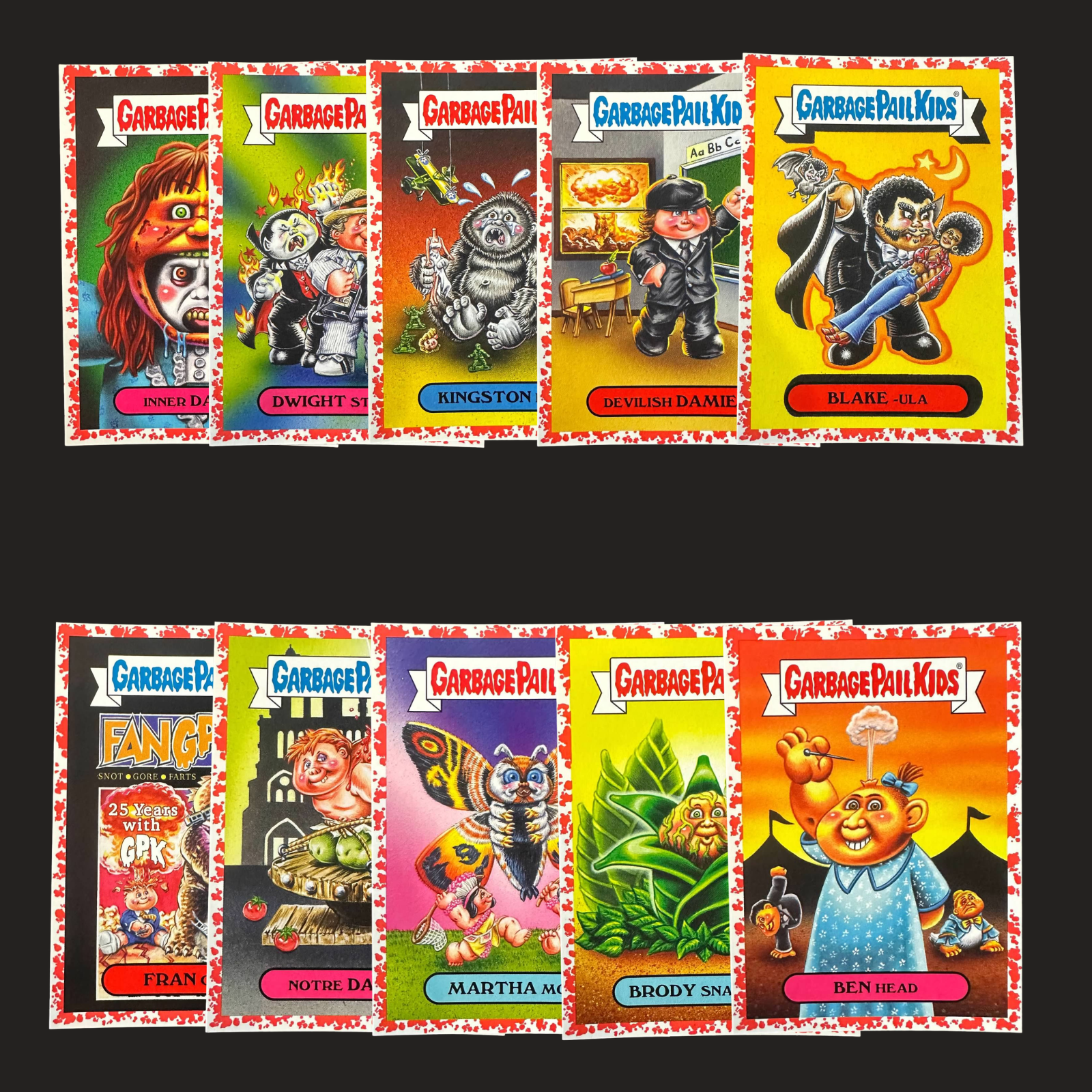 Revenge of Oh, the Horror-ible Retro Horror Red Border Cards - Lot of 50