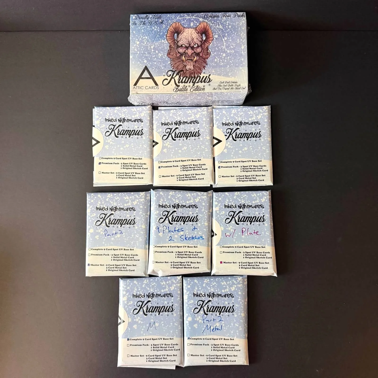 INKED NIGHTMARES KRAMPUS TRADING CARD LOT HORROR HOLIDAY CARDS