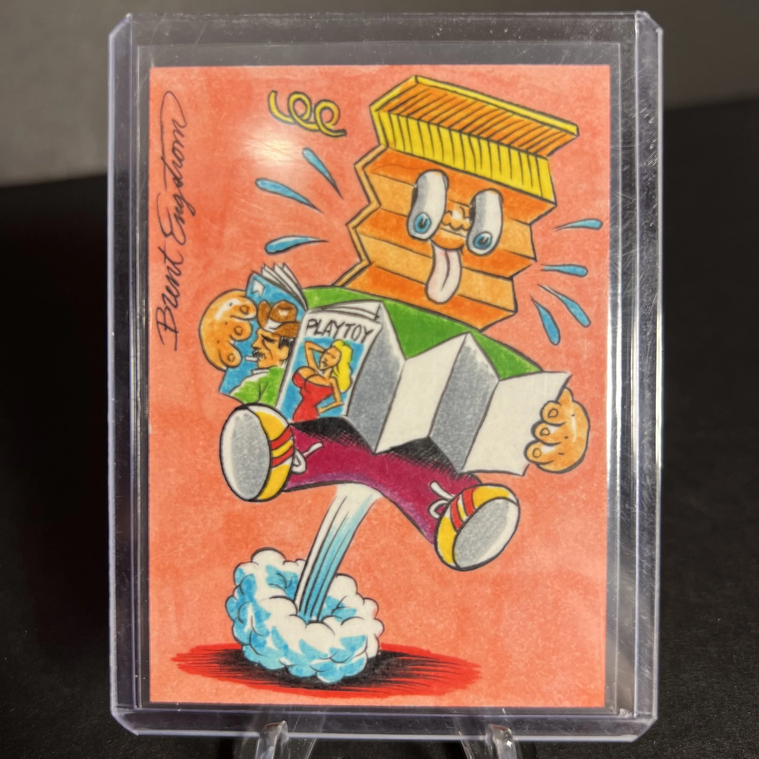 GARBAGE PAIL KIDS HERMAN HORMONE ARTIST SKETCH CARD BRENT ENGSTROM ART