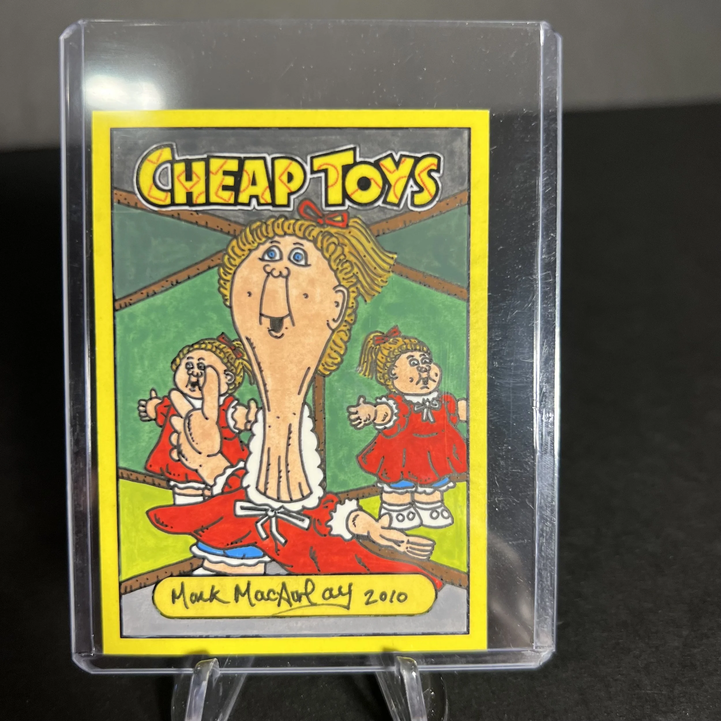 GARBAGE PAIL KIDS DISTORTED DOT SKETCH CARD MARK MACAULAY CHEAP TOYS SERIES 1
