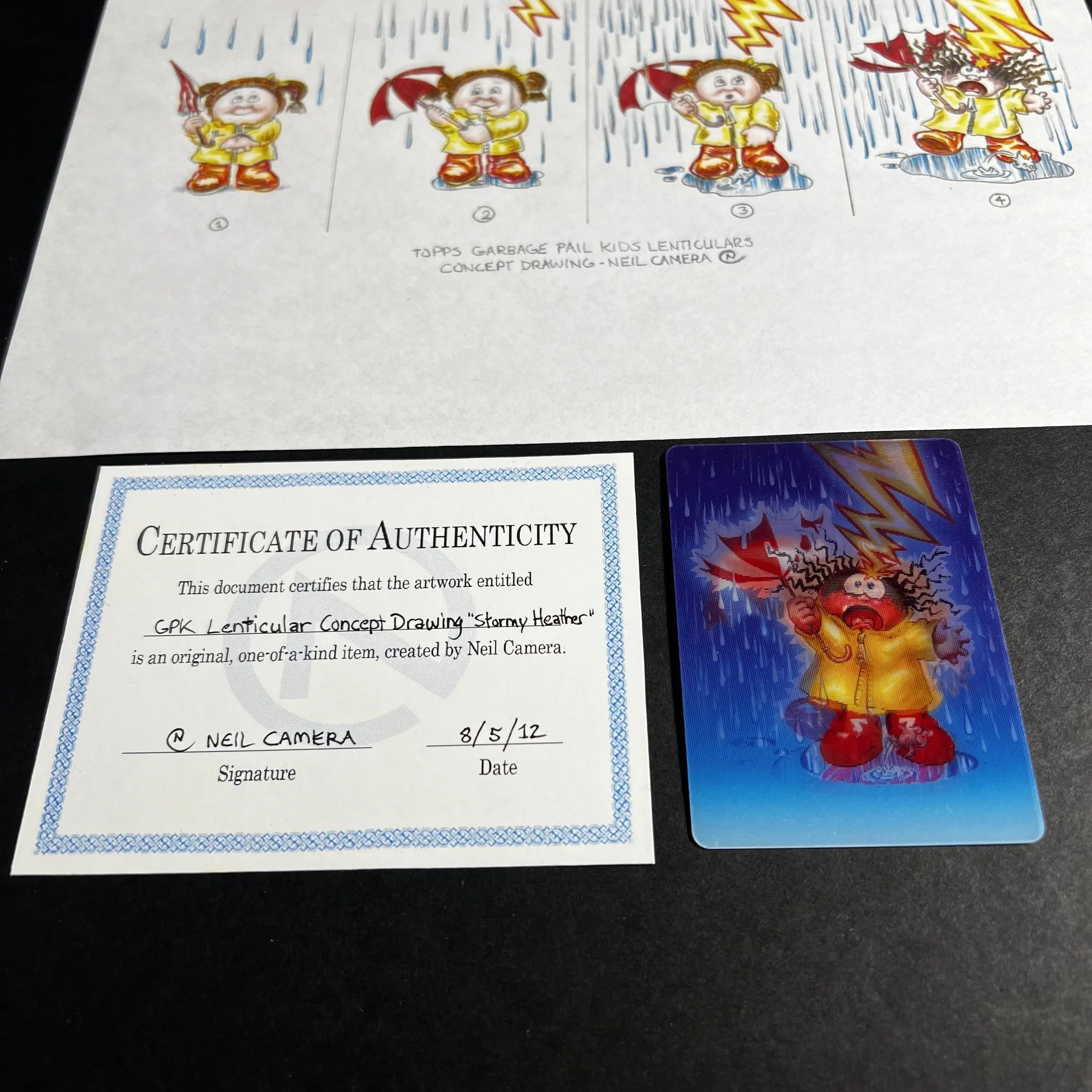 Garbage Pail Kids BNS 1 Stormy Heather Loco Motion Original Artwork Neil Camera