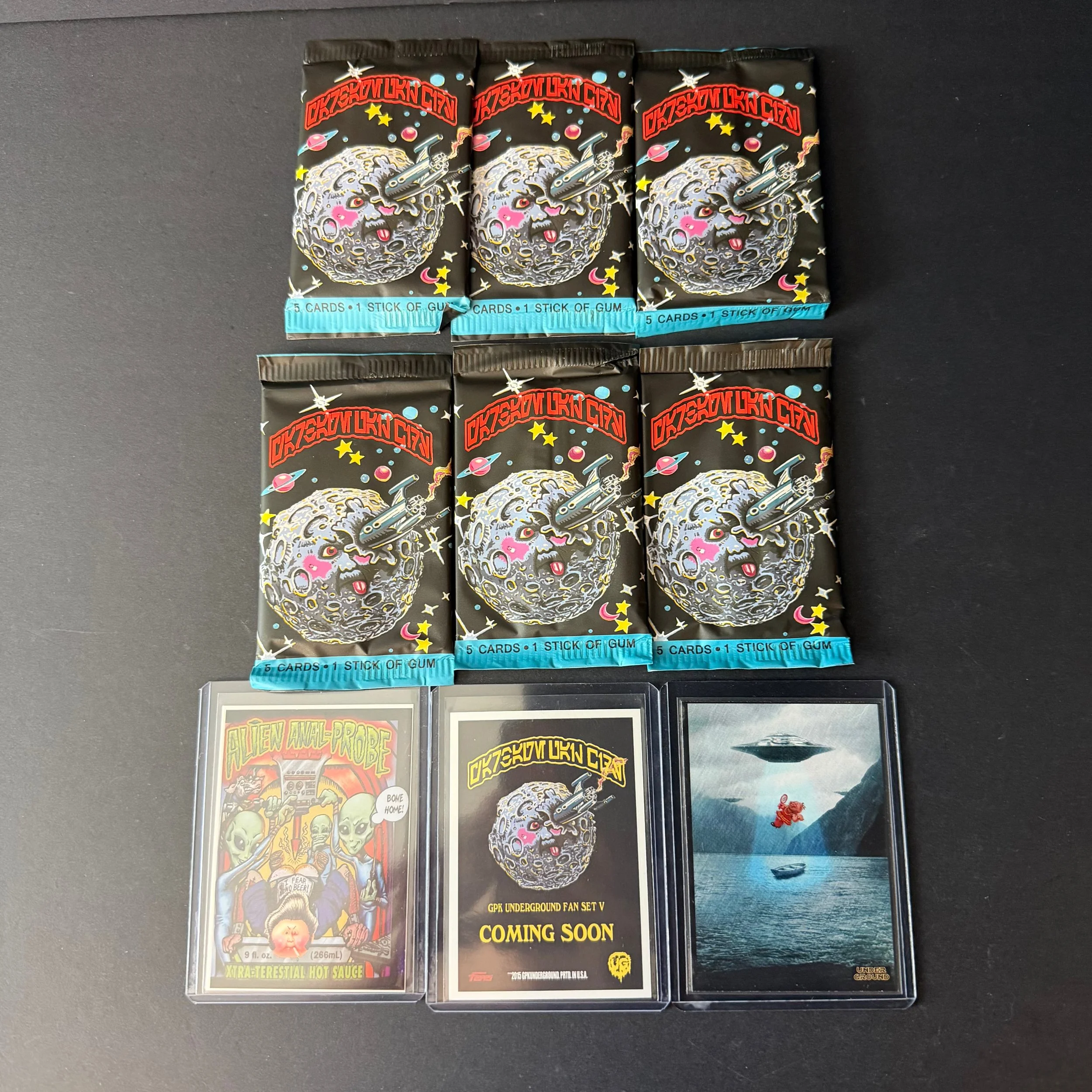 GARBAGE PAIL KIDS 2015 BLACK MARKET 5 STAR WARS AUREBESH FAN SET