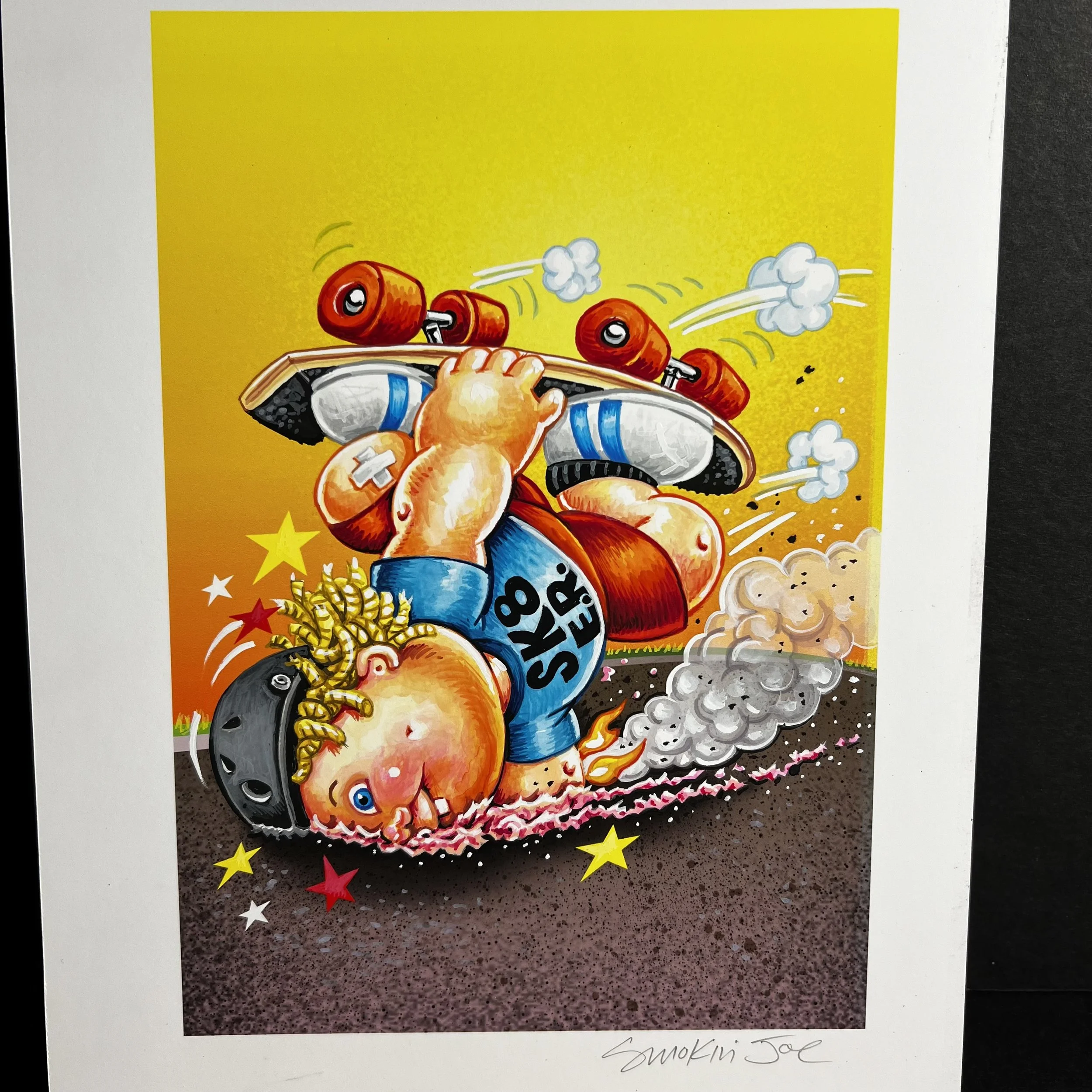 Garbage Pail Kids Kids At Play Final Artwork For 80a Ripped Up Ryder Smokin Joe