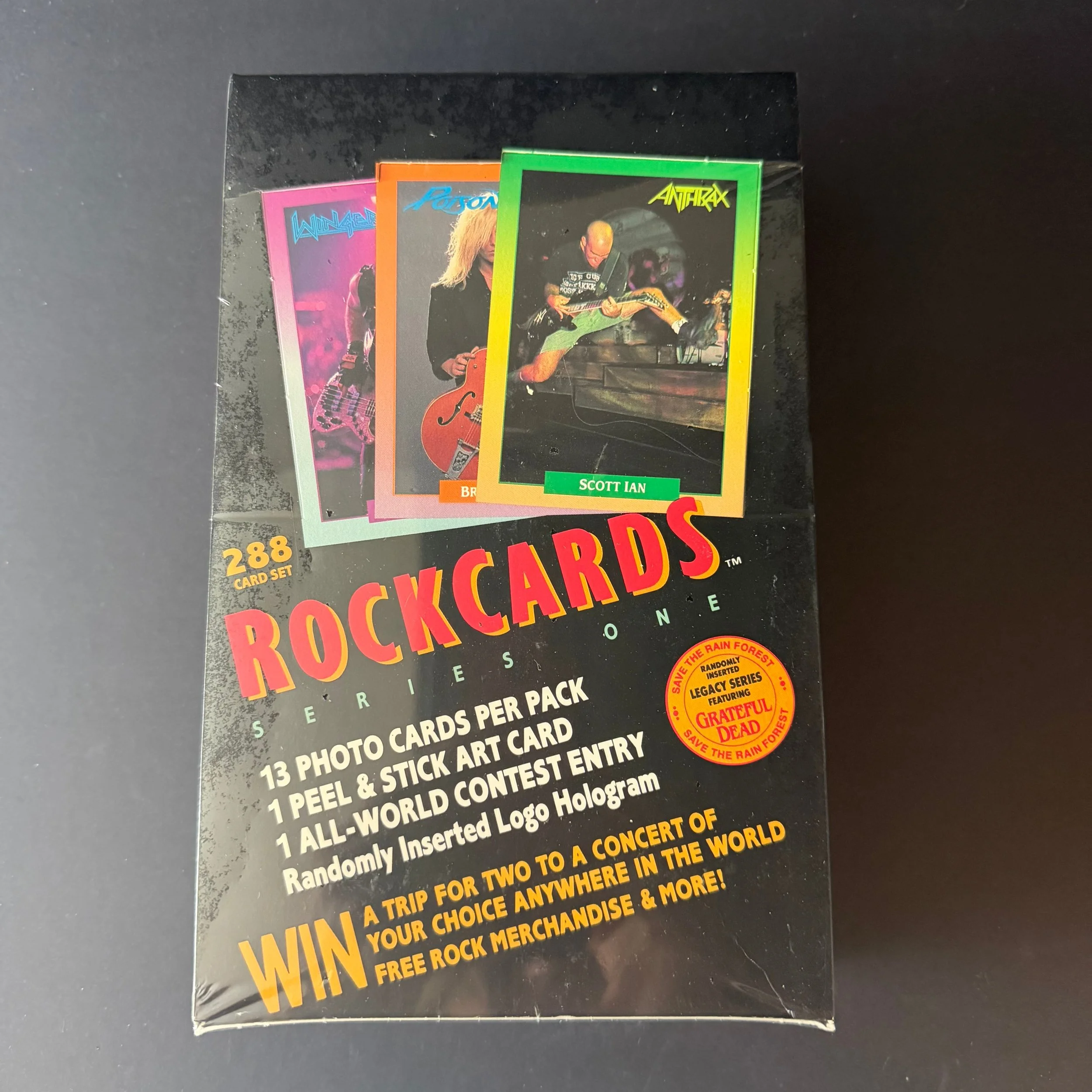 RockCards Series 1 Trading Card Box 1991 SEALED 288 Cards