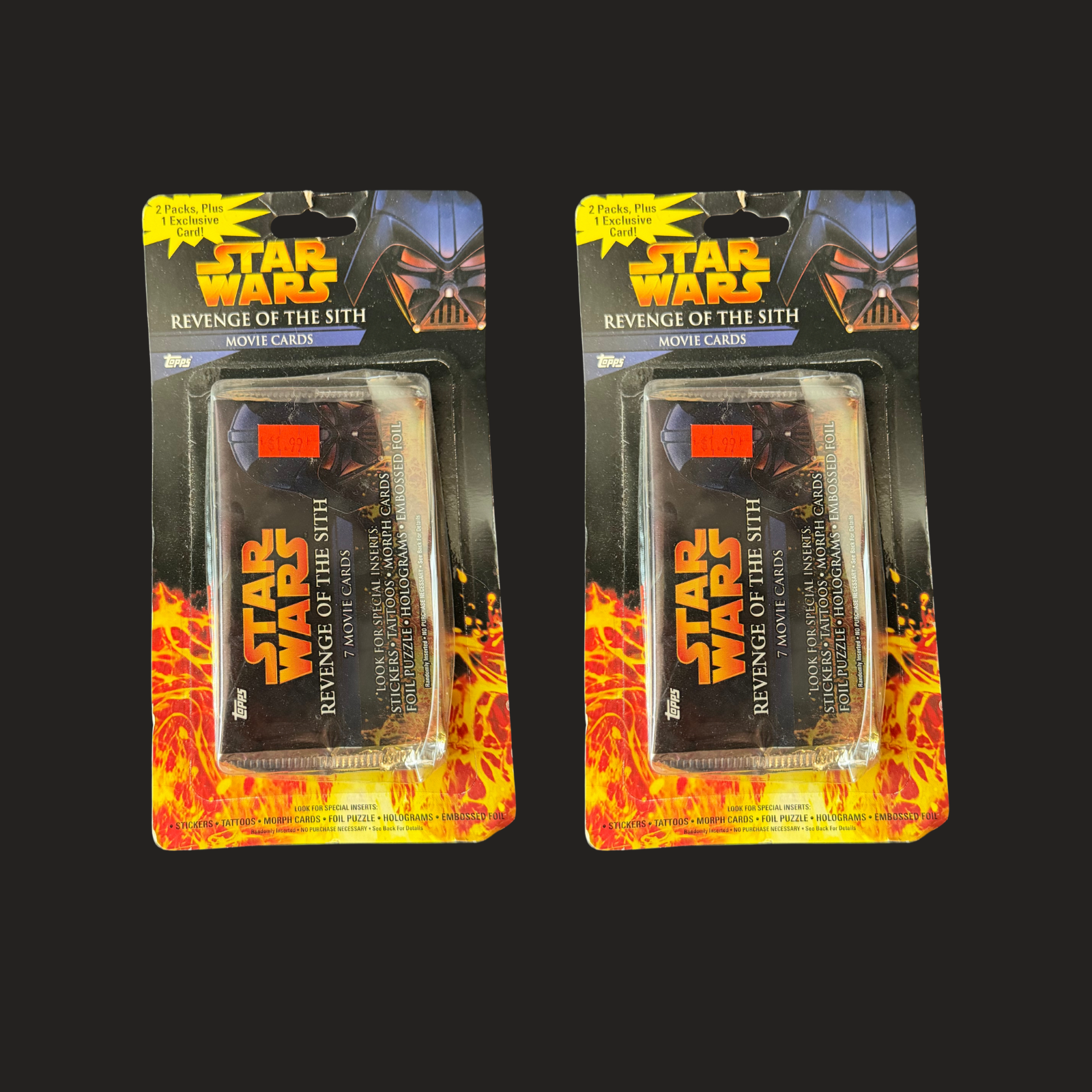 LOT OF 2 Star Wars Revenge of the Sith Movie Cards Pack 2005 Topps Sealed