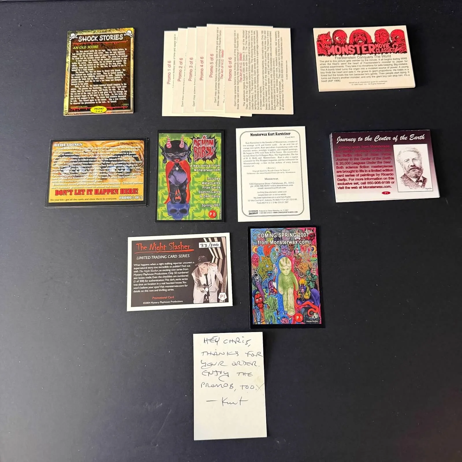 MONSTERWAX Promo Card Lot