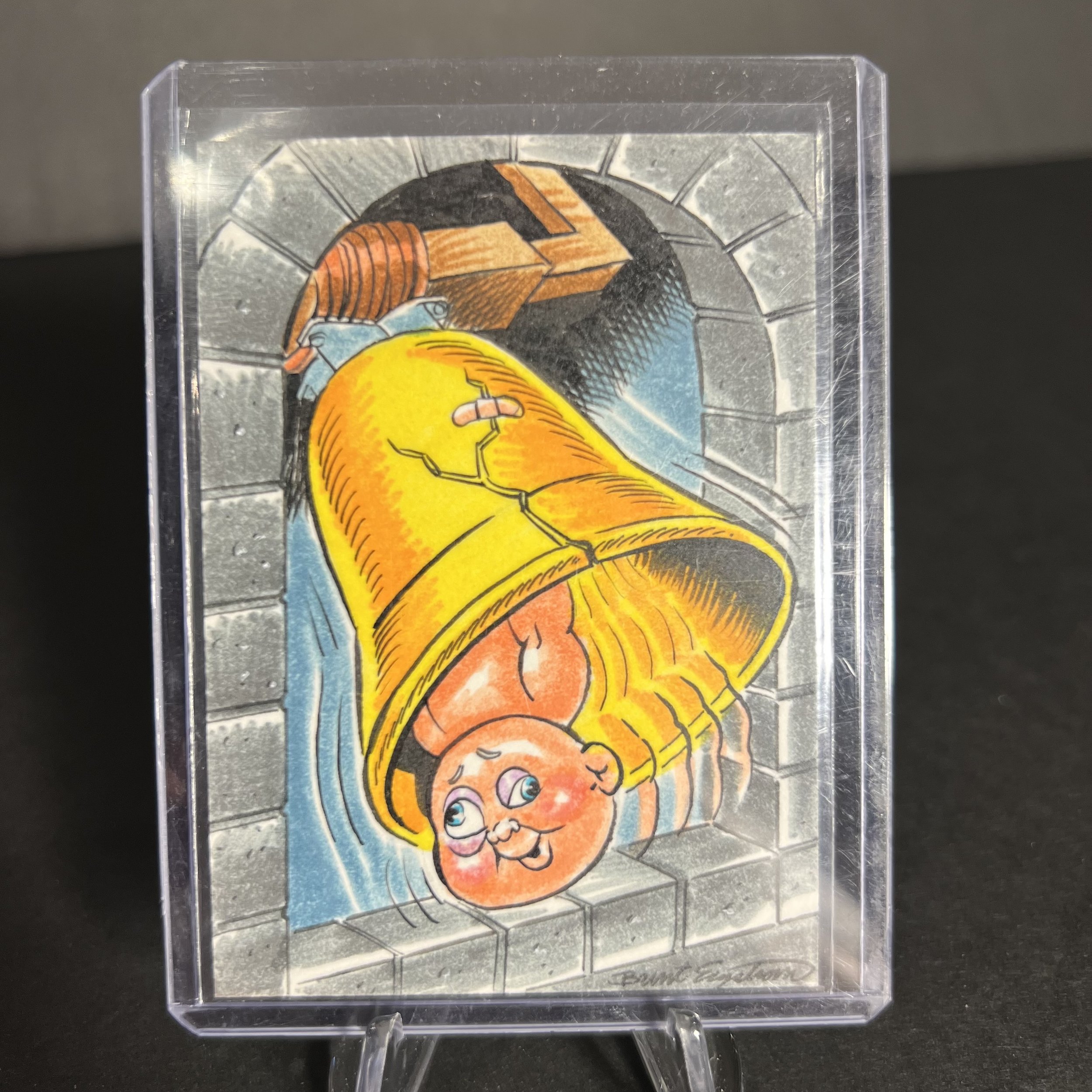 GARBAGE PAIL KIDS GRAHAM BELL ARTIST SKETCH CARD BRENT ENGSTROM ART
