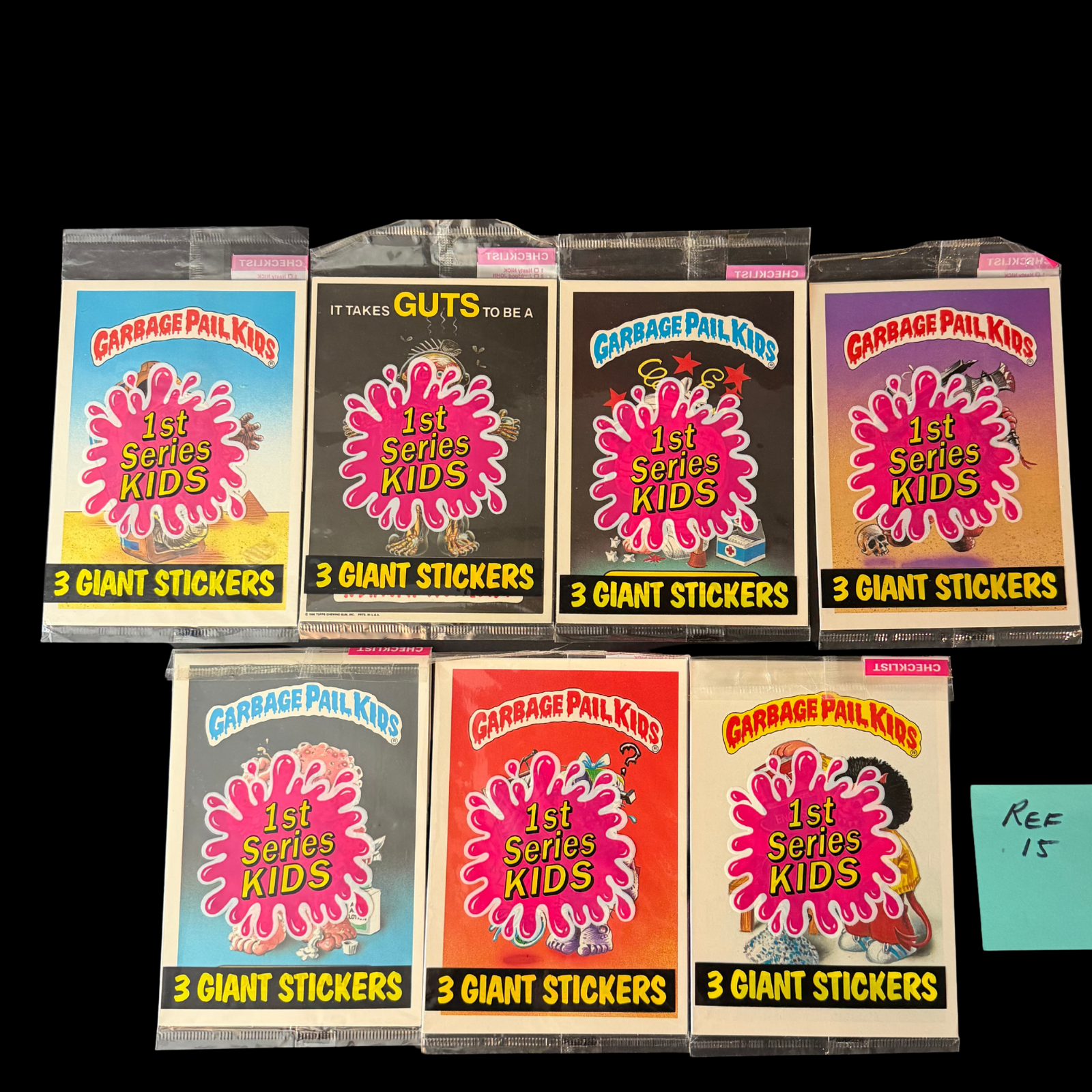 GARBAGE PAIL KIDS ORIGINAL SERIES 1 GIANT STICKERS 7 PACK LOT – 3 STICKERS PER PACK