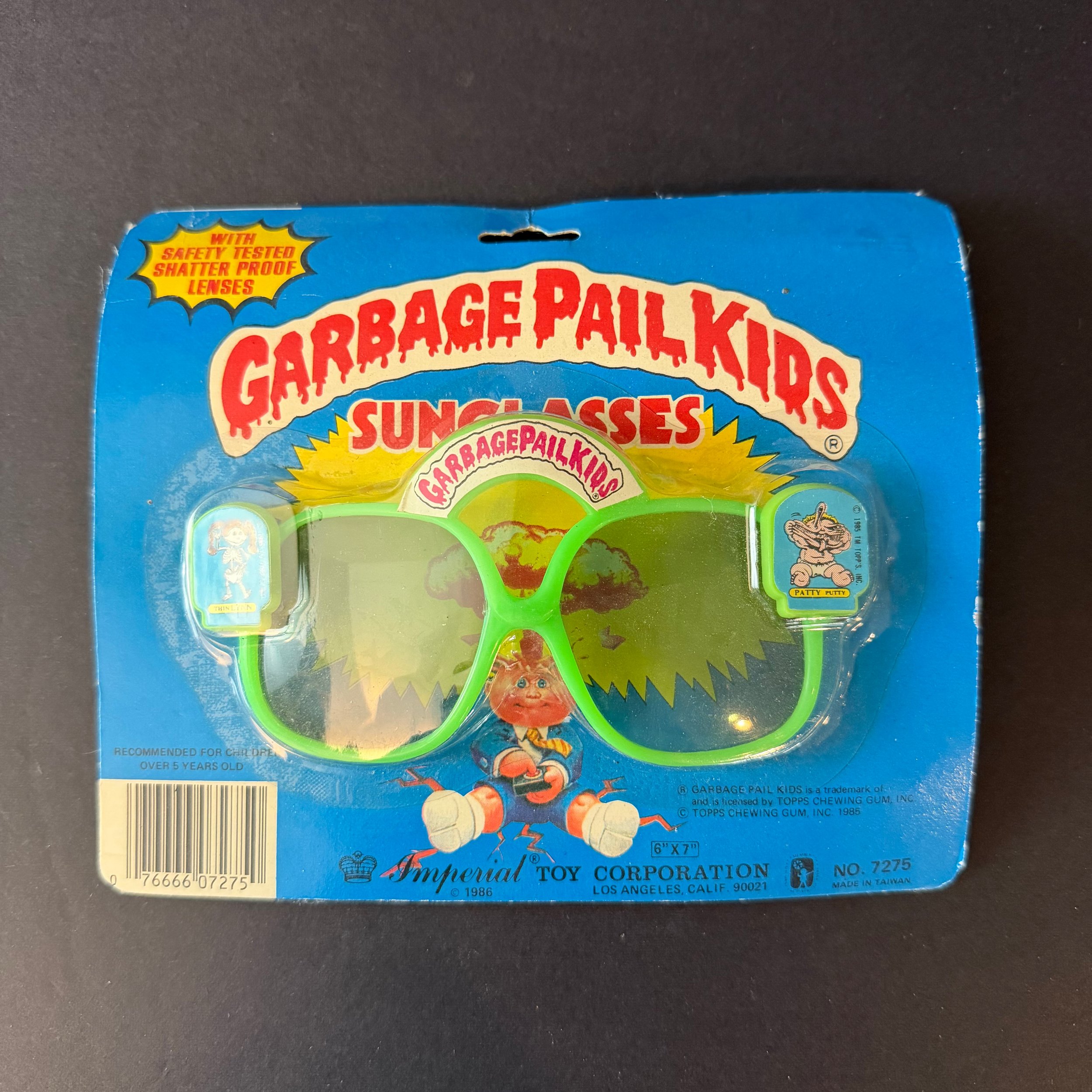 Garbage Pail Kids Green Sunglasses Thin Lynn & Patty Putty Imperial Toy