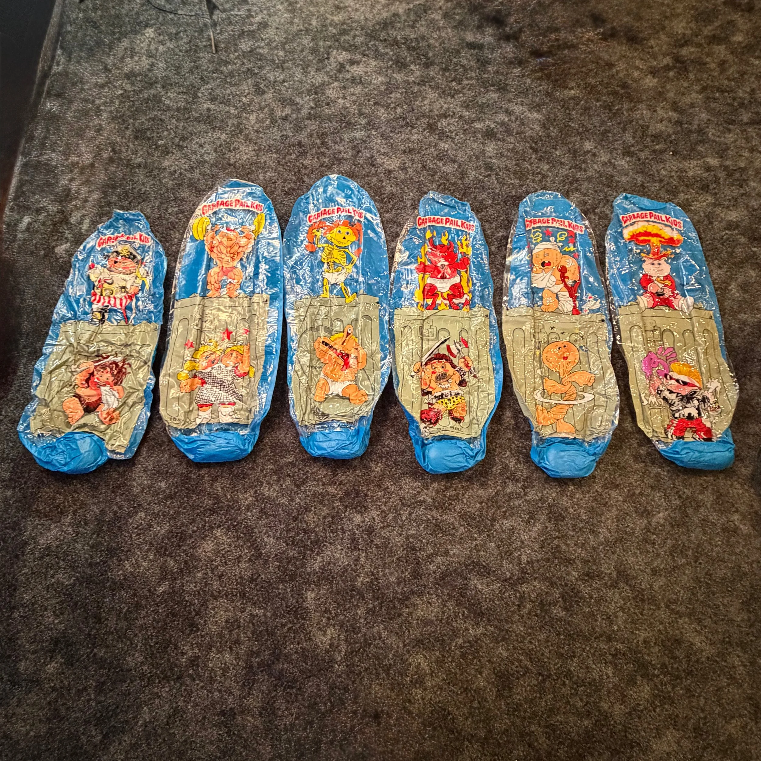 GARBAGE PAIL KIDS 48" Bop Bag Set of 6- Imperial Toy 1986