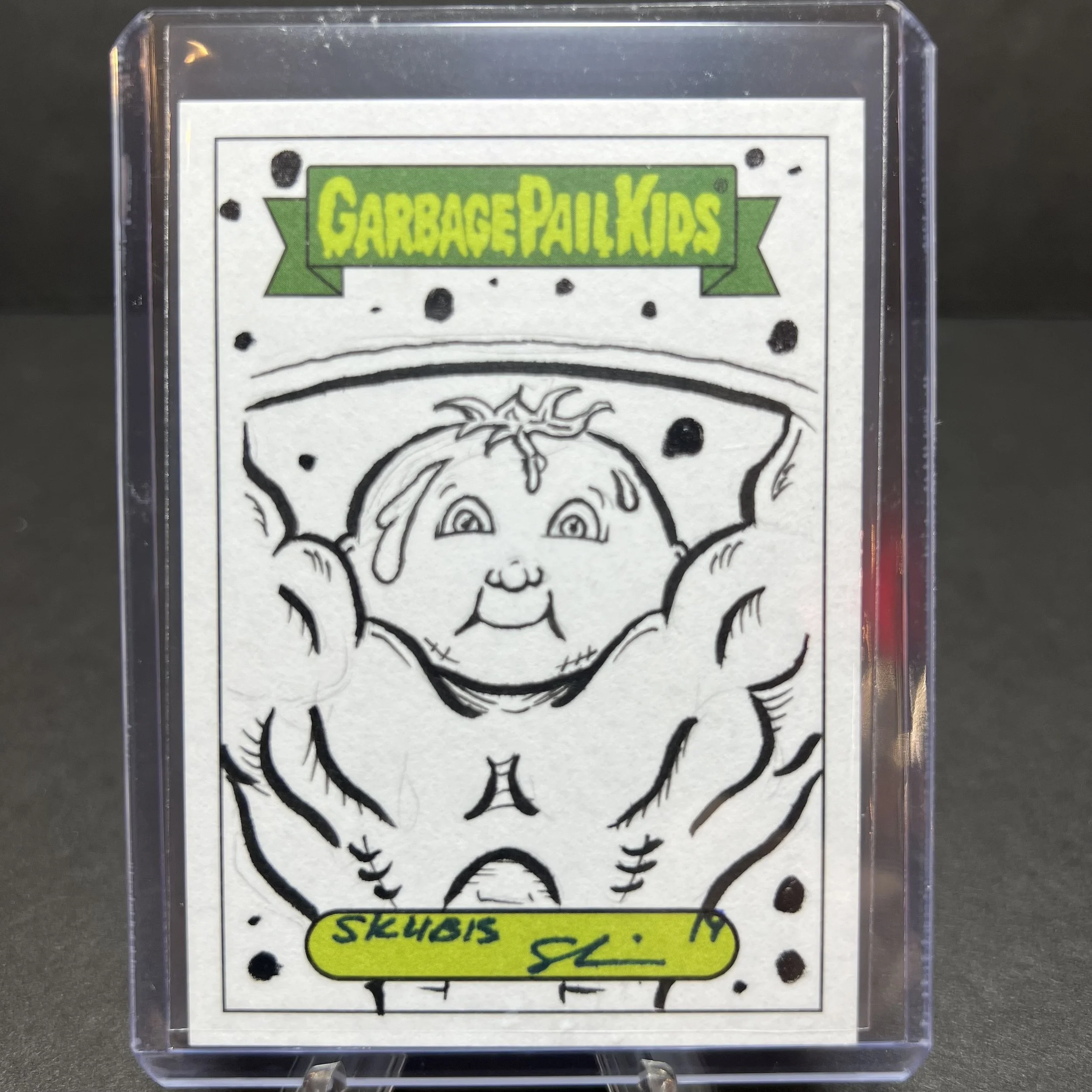 GARBAGE PAIL KIDS RUSSELL MUSCLE SKETCH ANTHONY SKUBIS SCRATCH N STINK 2019