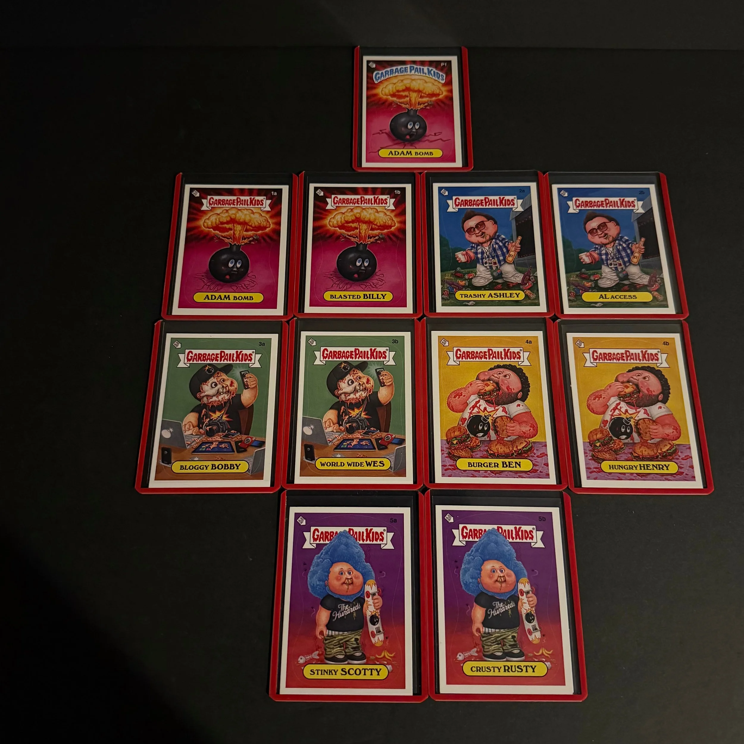 GARBAGE PAIL KIDS X THE HUNDREDS 10 CARD SET ADAM BOMB PROMO