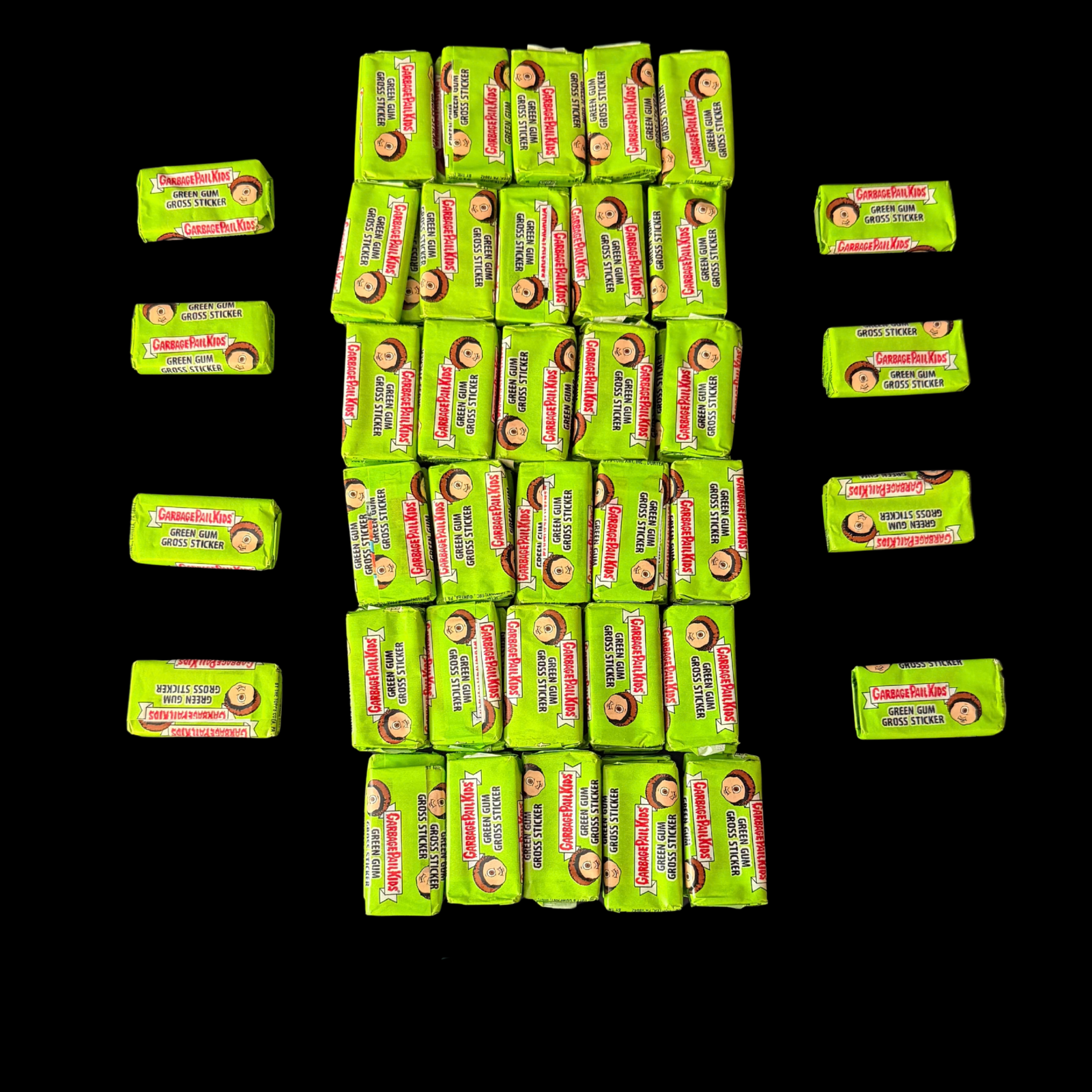 GARBAGE PAIL KIDS ANS GUM PACKS LOT OF 68 WITH CHARACTER STICKERS