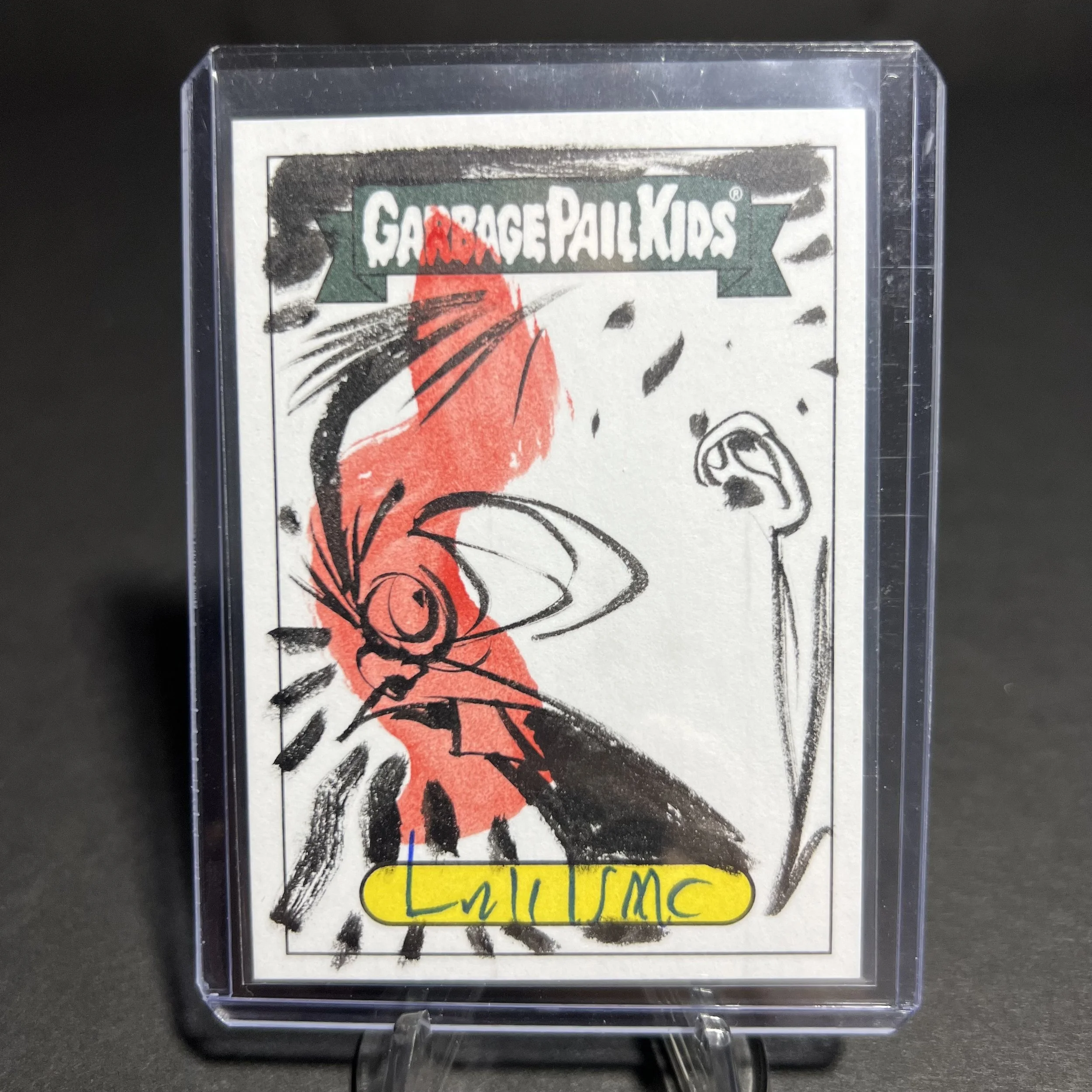 ED MANIAC SKETCH CARD BY LOWELL ISAAC LATE TO SCHOOL