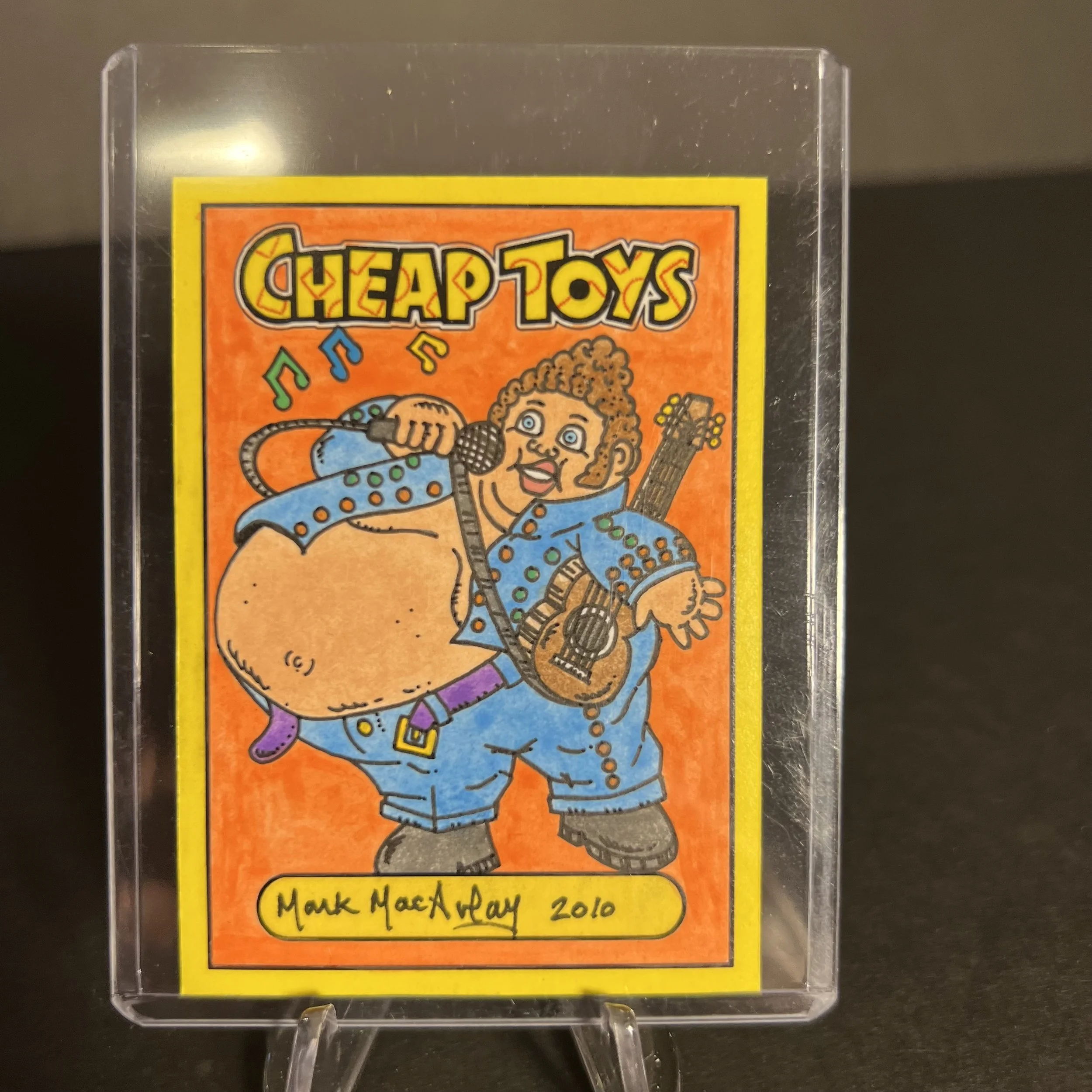 GARBAGE PAIL KIDS ROCKY N. ROLL SKETCH CARD MARK MACAULAY CHEAP TOYS SERIES 1