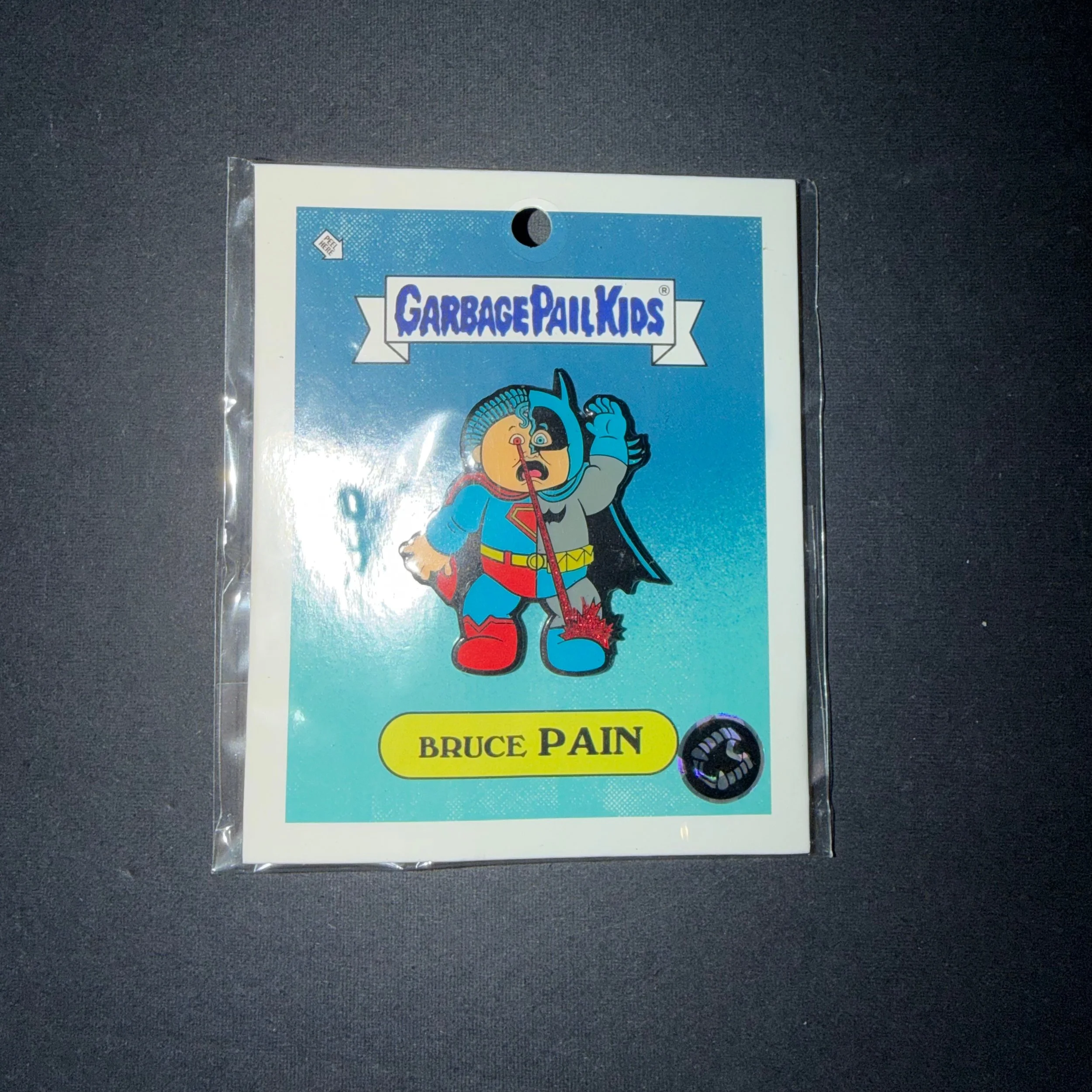 Garbage Pail Kids Creepy Company Bruce Pain Enamel Pin Batman
