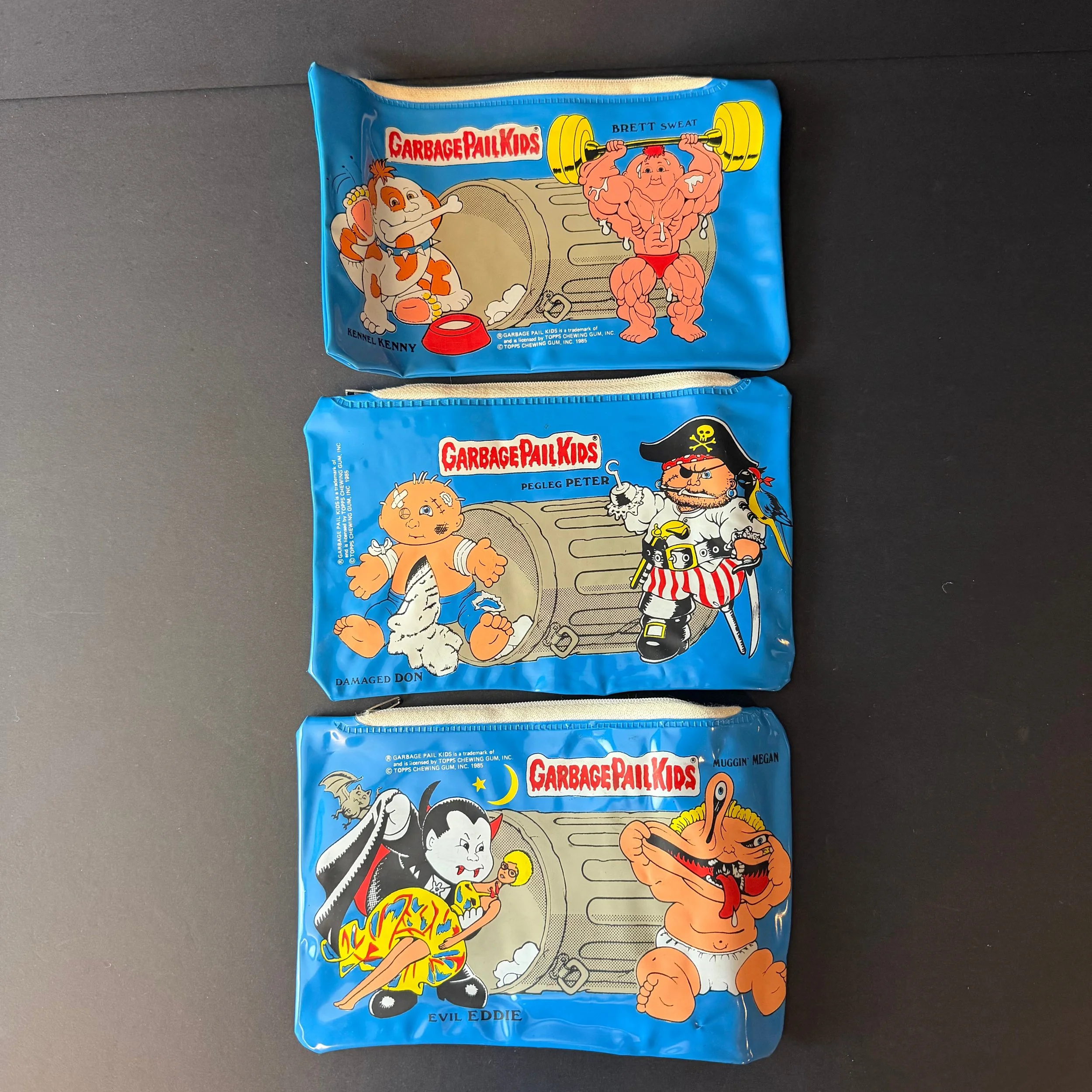 Garbage Pail Kids Imperial Toys Pencil Case Lot of 3 (Includes Evil Eddie)