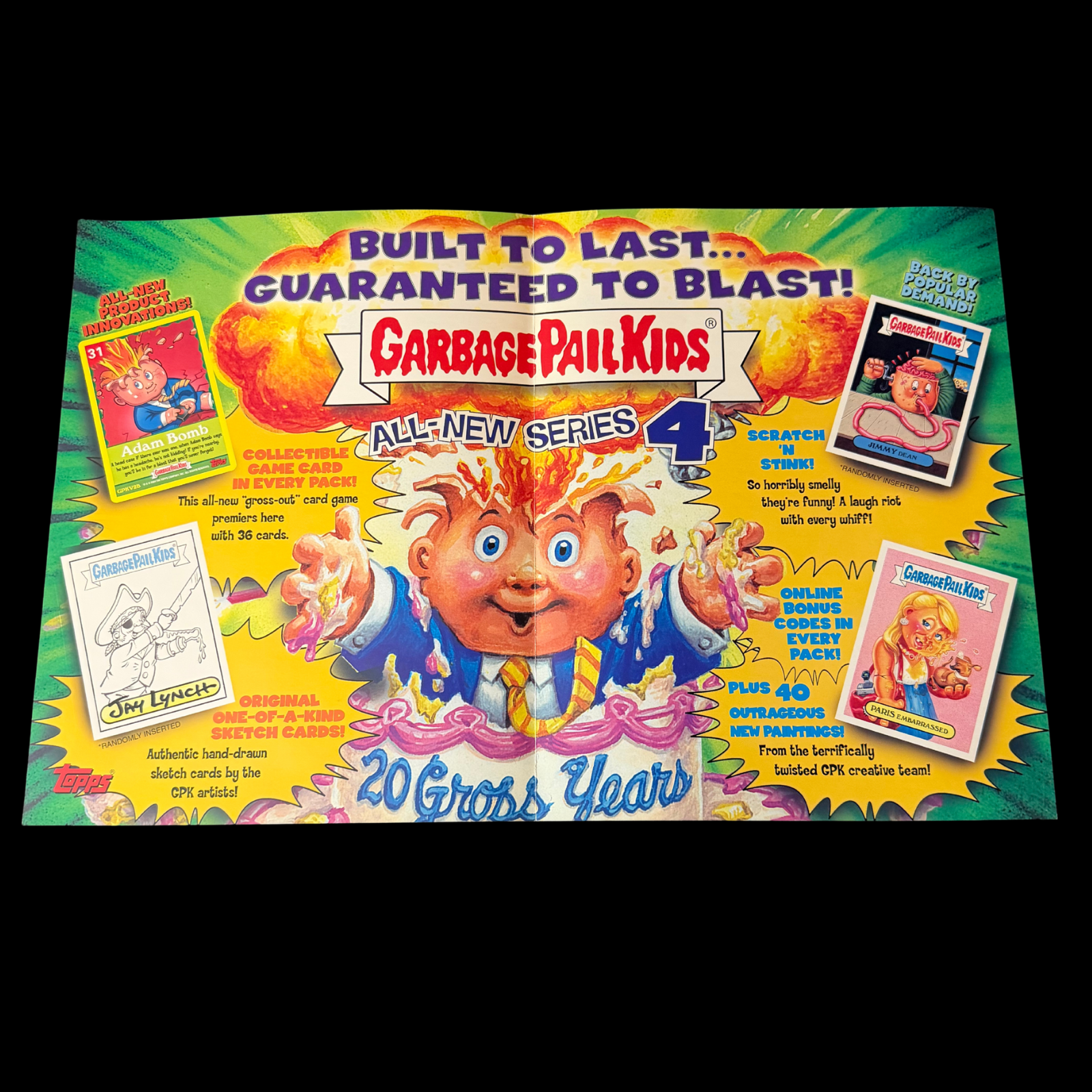 2005 GARBAGE PAIL KIDS ALL NEW SERIES 4 SALES SHEET FOLD OUT