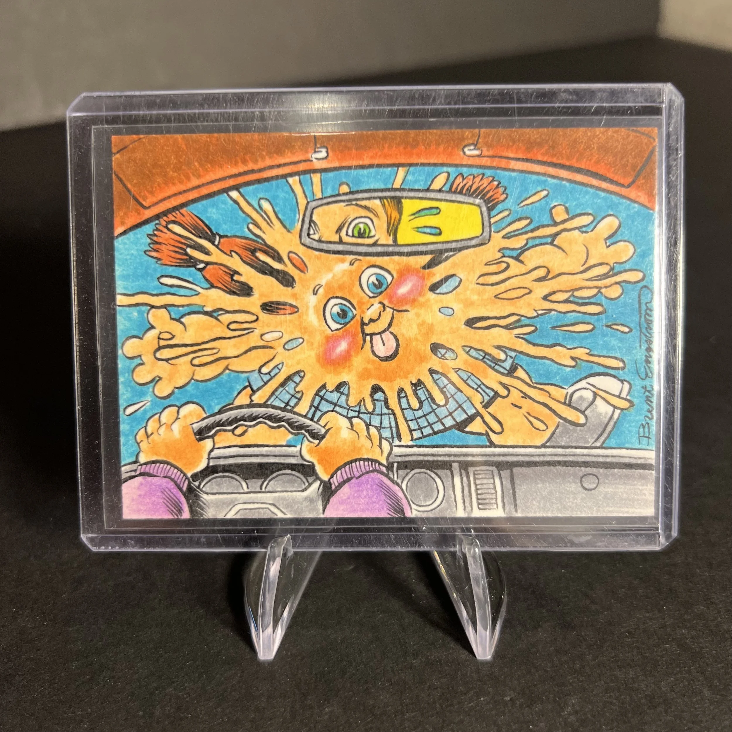 GARBAGE PAIL KIDS WIND SHEILA ARTIST SKETCH CARD BRENT ENGSTROM ART