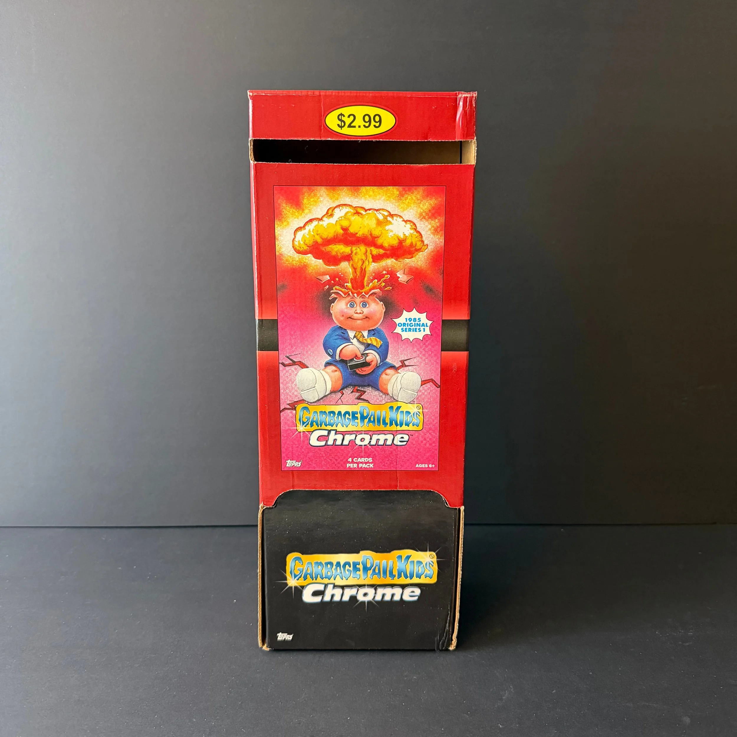 Garbage Pail Kids Chrome Series 1 Gravity Feed Box Empty $2.99 Price Tag GPK