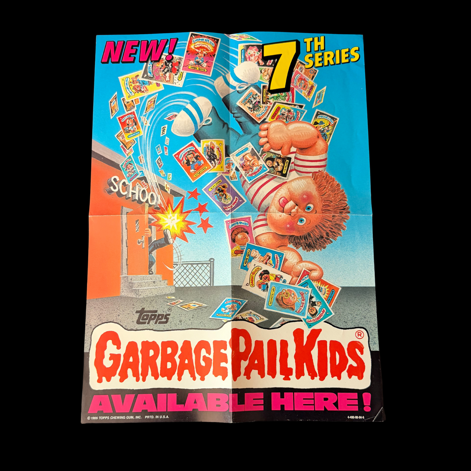 1986 GARBAGE PAIL KIDS 7TH SERIES ORIGINAL POSTER 14x10