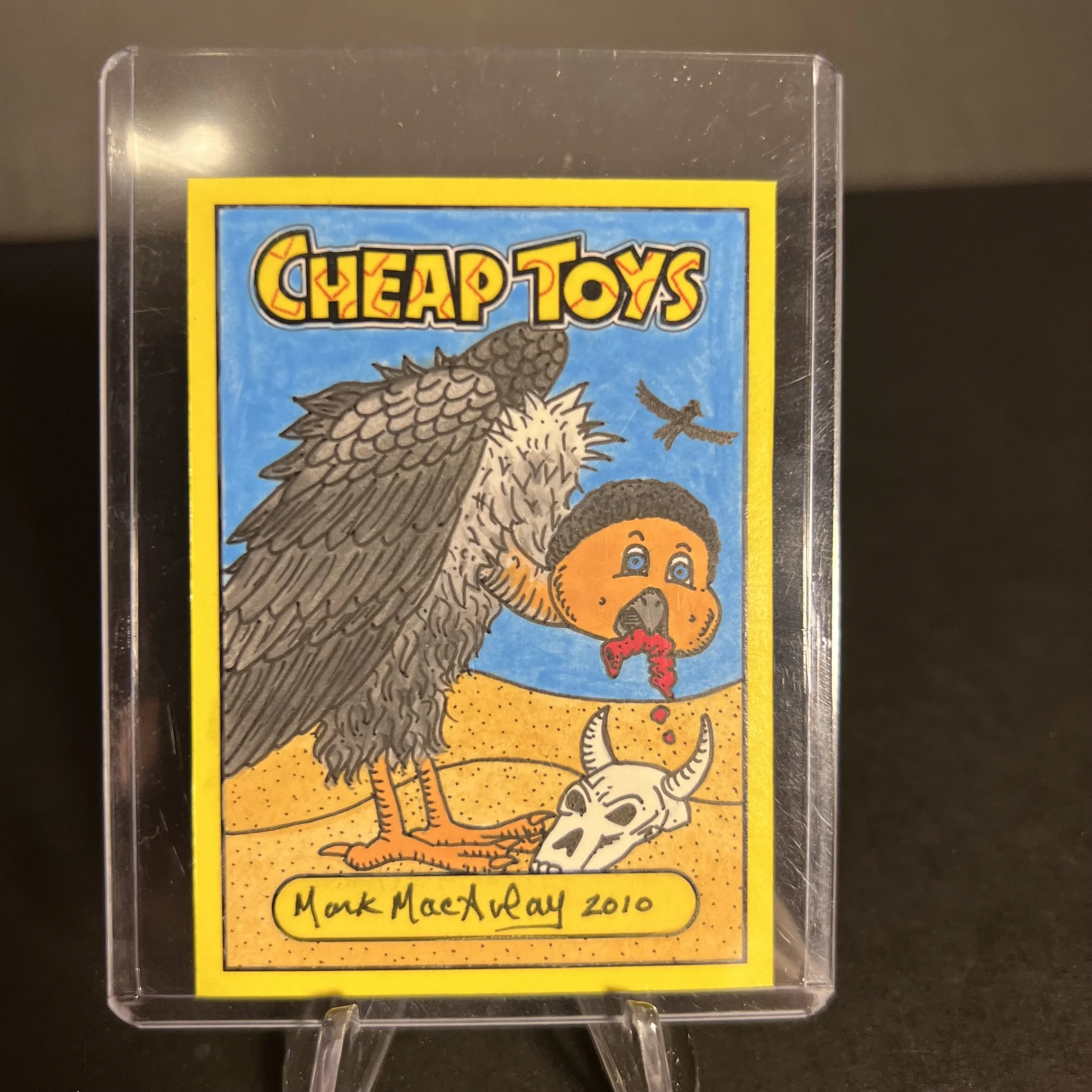 GARBAGE PAIL KIDS BEAKY BECKY SKETCH CARD MARK MACAULAY CHEAP TOYS SERIES 2