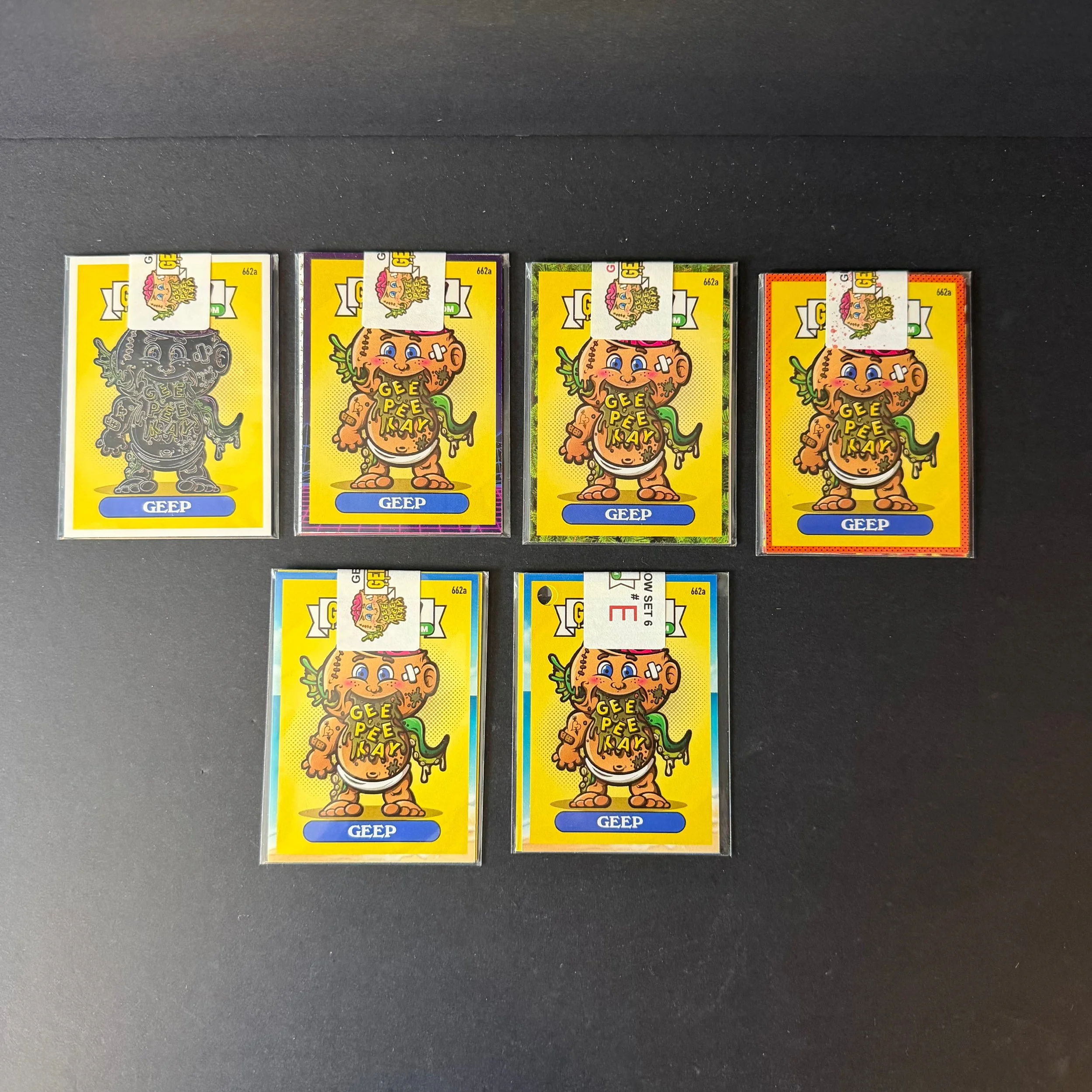Garbage Pail Kids GeePeeKay Rainbow Set Lot of 6 Numbered GPK Artist Series