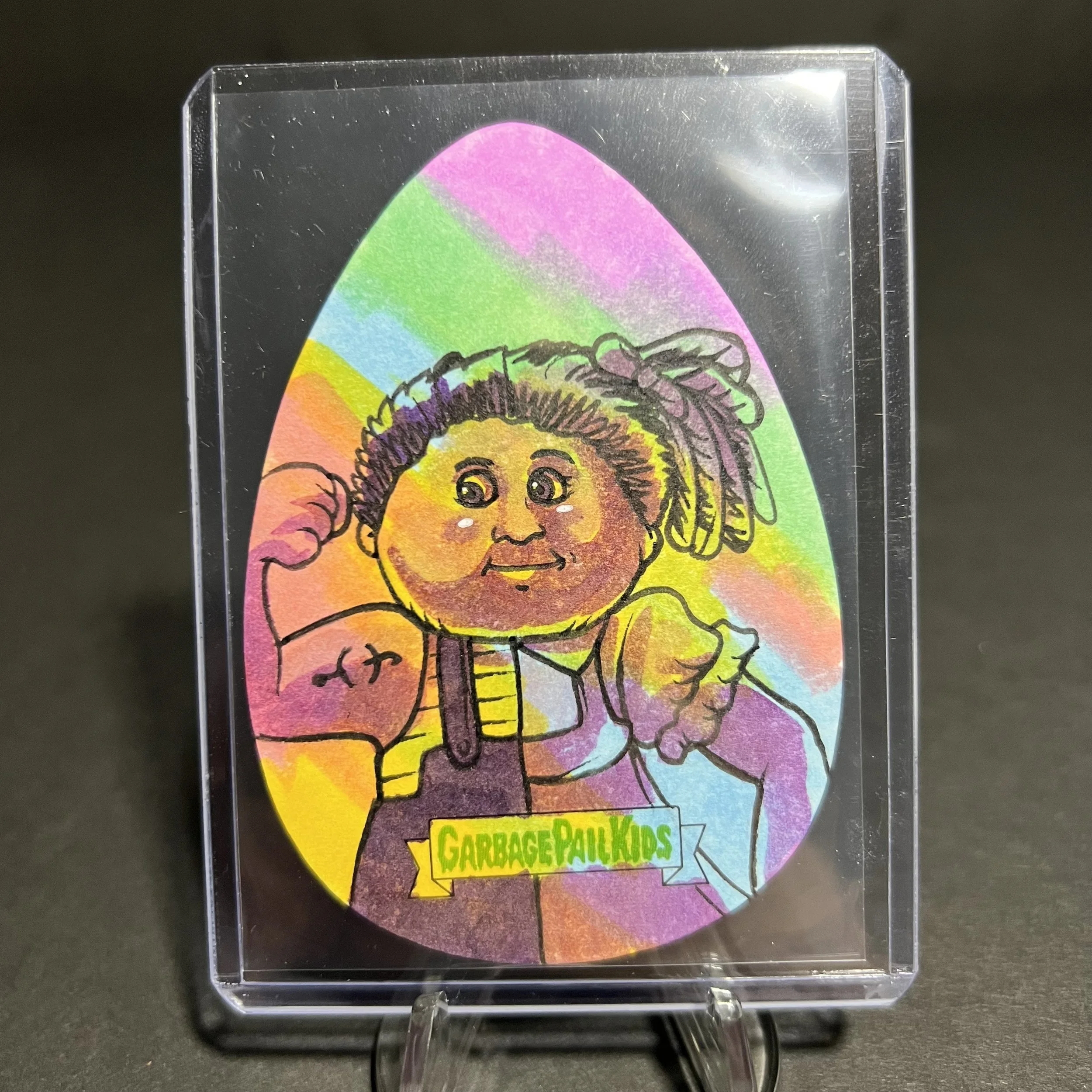 HALF-NELSON SHAPED SKETCH CARD BY MOLINELLI FOOD FIGHT