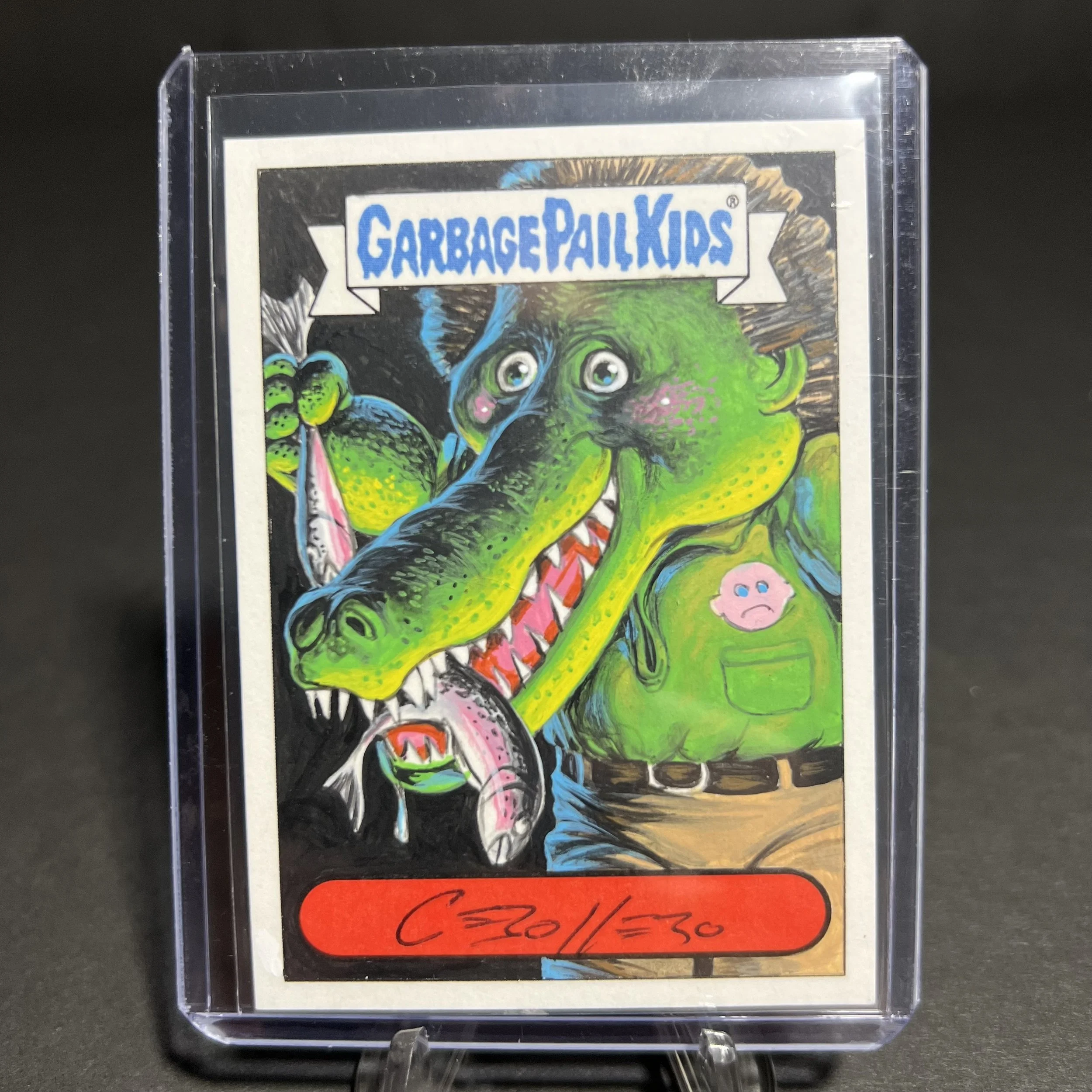 2014 SERIES 2 GARBAGE ALI GATOR SKETCH CARD BY JOHN CEBOLLERO