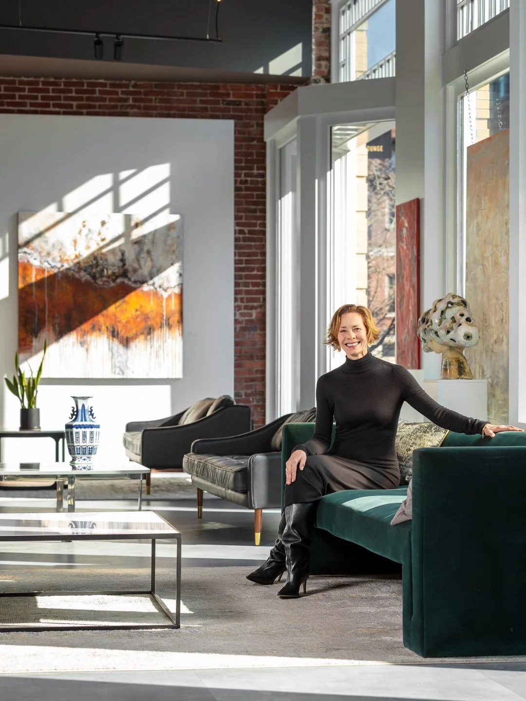 A quiet editorial portrait session at the Music Hall Lounge gallery &mdash; simple light, warm texture, and space to breathe.
These are the kinds of shoots that remind me how much character can come from restraint &mdash; one light, one subject, one 