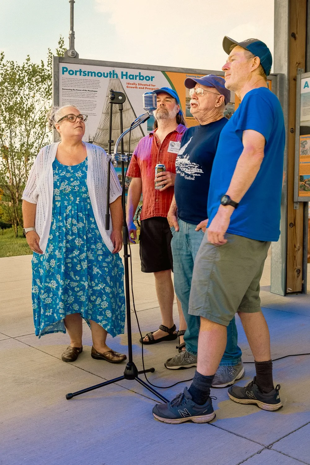 Live folk band performance during the Street.life 2025 program at Gateway Park in Portsmouth NH