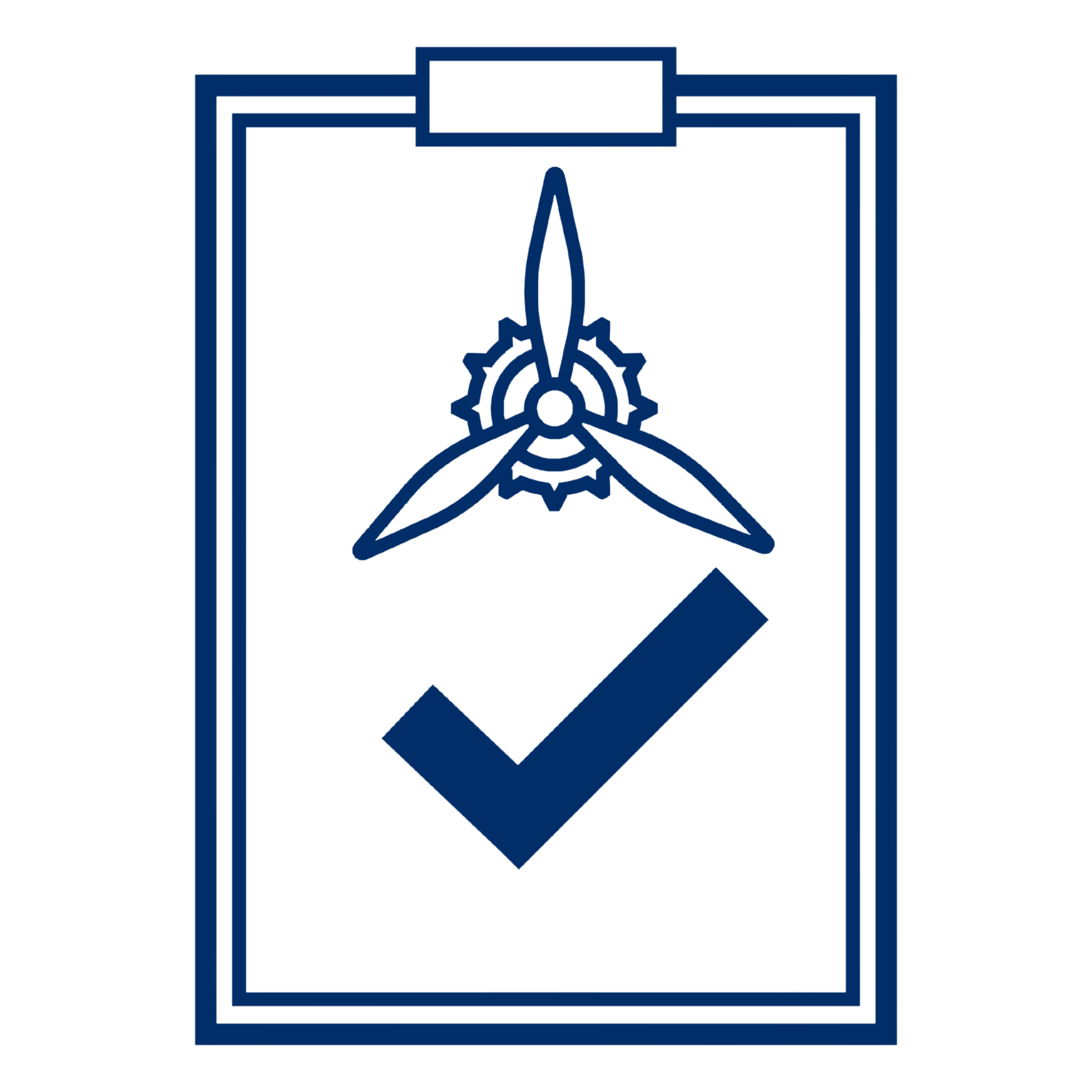 Shield icon with a checkmark in the center, symbolizing security or protection.