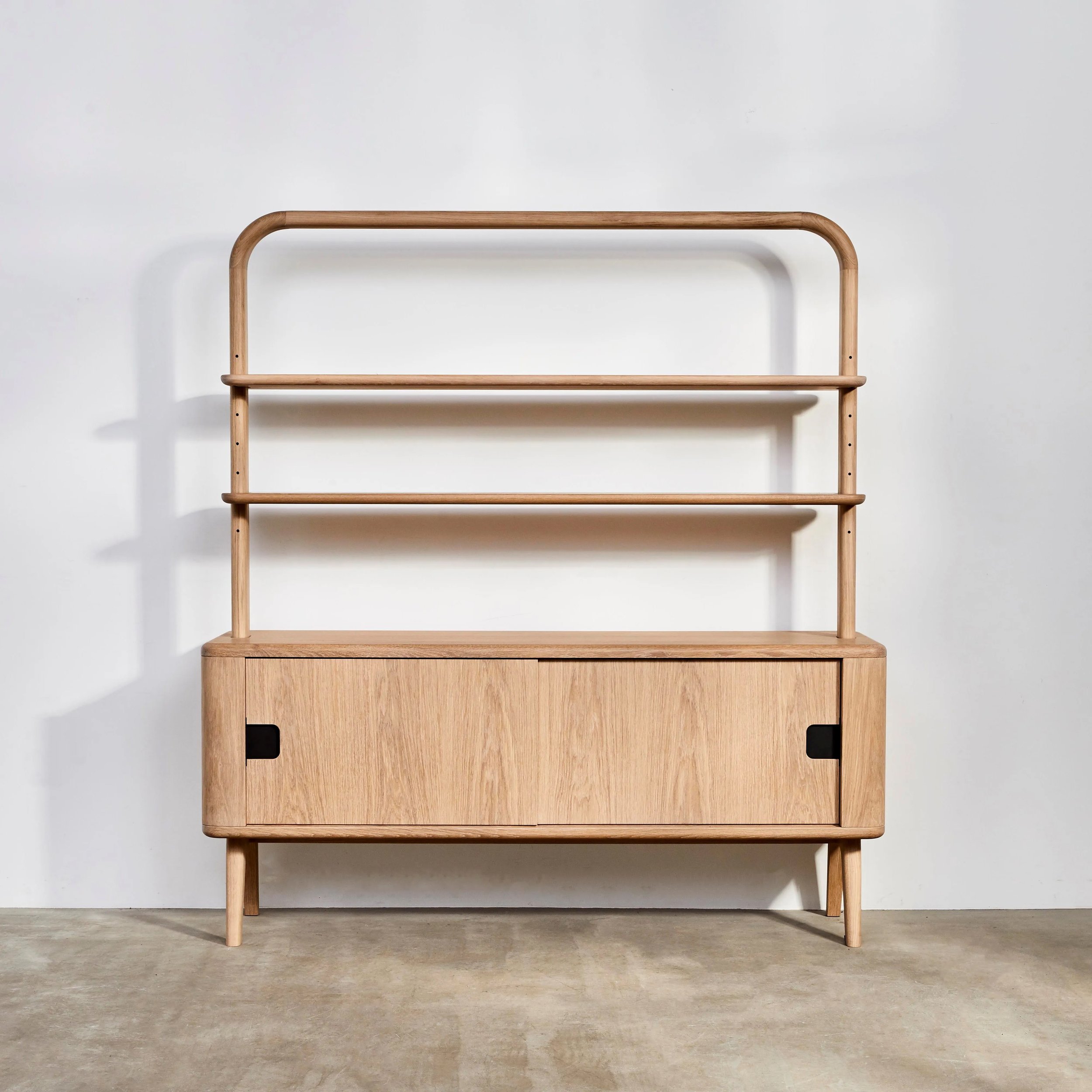 Sage Credenza with Shelves