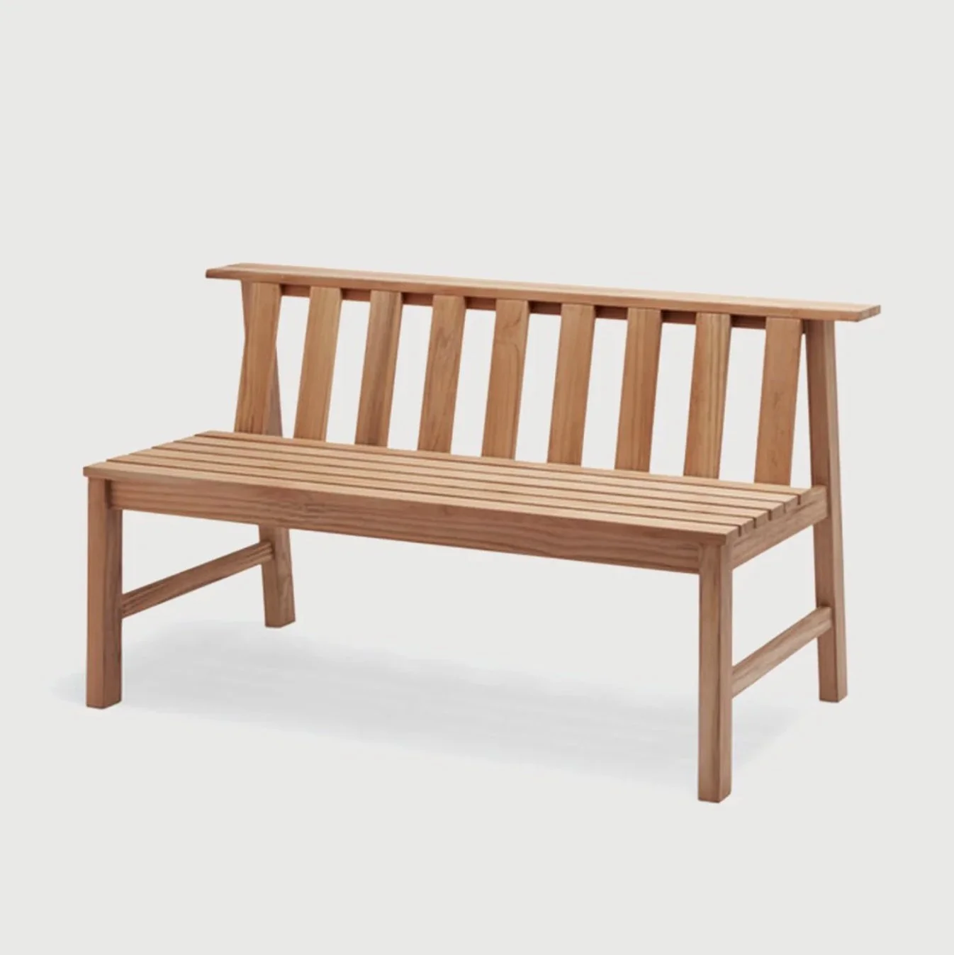 Teak Plank Bench - Outdoor
