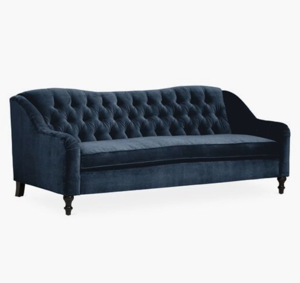 Waverly Tufted Sofa, Velvet