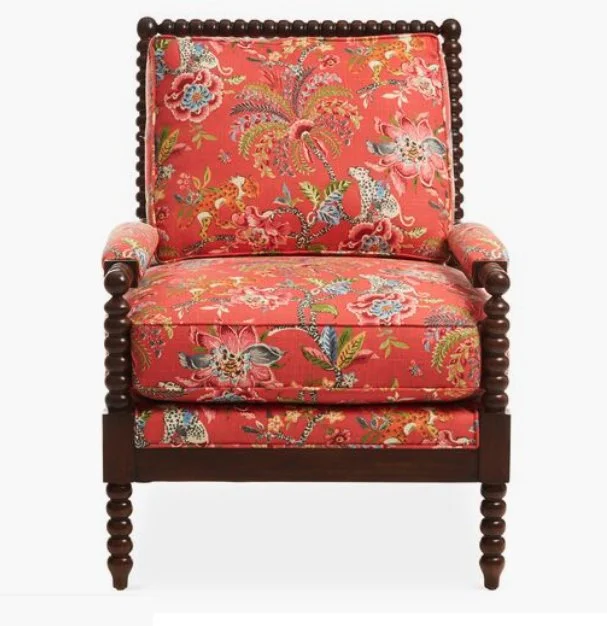 Bankwood Spindle Chair, Floral Spice