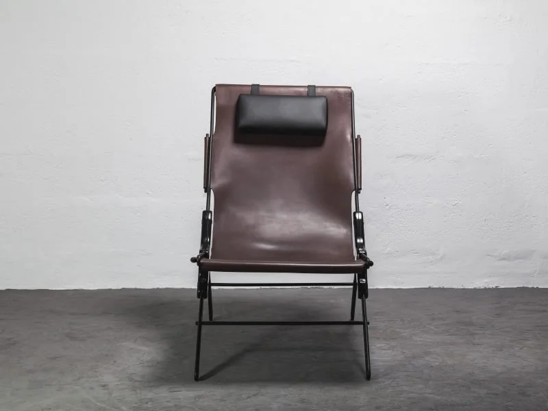 PERFIDIA_01 Olivo Thick Leather Sling Lounge Chair in Black Steel - 2.jpg