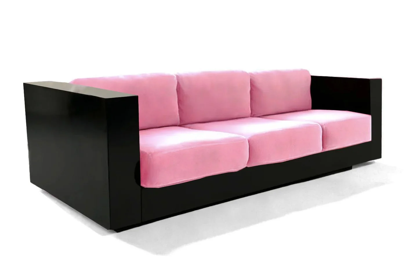 Revolucion Sofa Pink Velvet Black Lacquer - 3.jpg